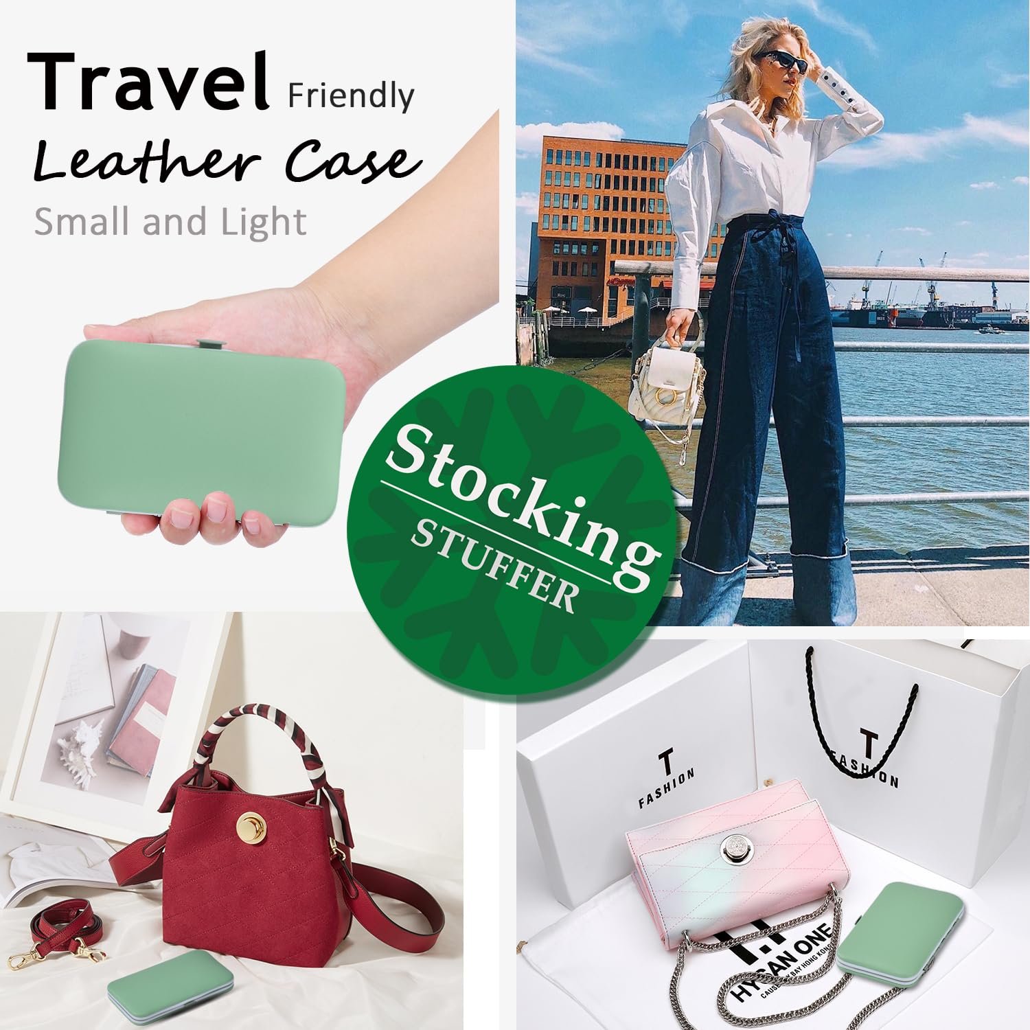 Manicure Set 10 in 1 Stainless Steel, Nail Clippers Scissors Pedicure Tools Kit - Portable Travel Grooming Kit for Men and Women with Leather Case (Jade Green) - Image 6