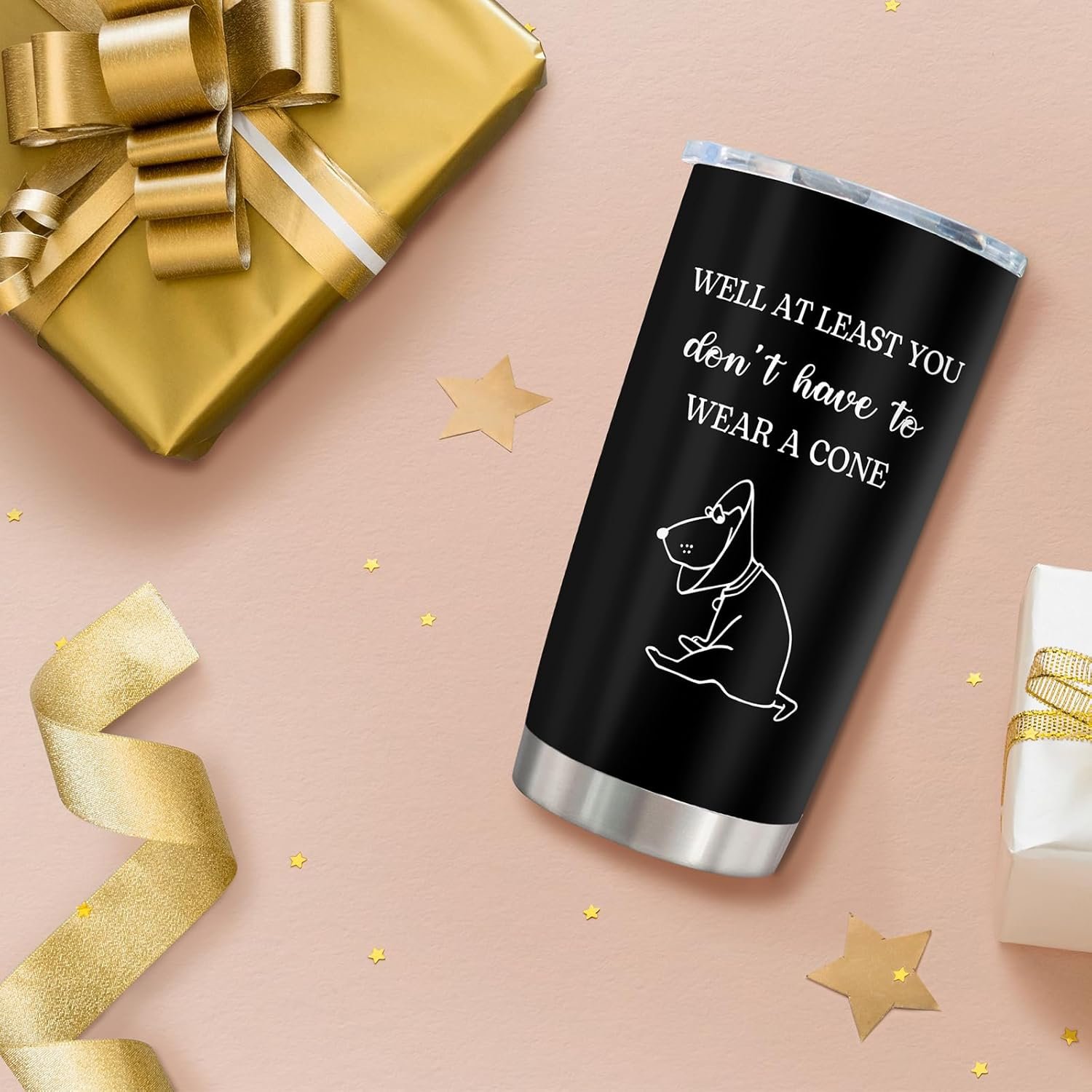 Get Well Gifts for Women Men, Get Well Soon Gift Baskets for Men After Surgery, Funny Surgery Recovery/Inspirational/Feel Better/Cheer up Gifts, At Least You Don't Have to Wear a Cone Tumbler 20oz - Image 7