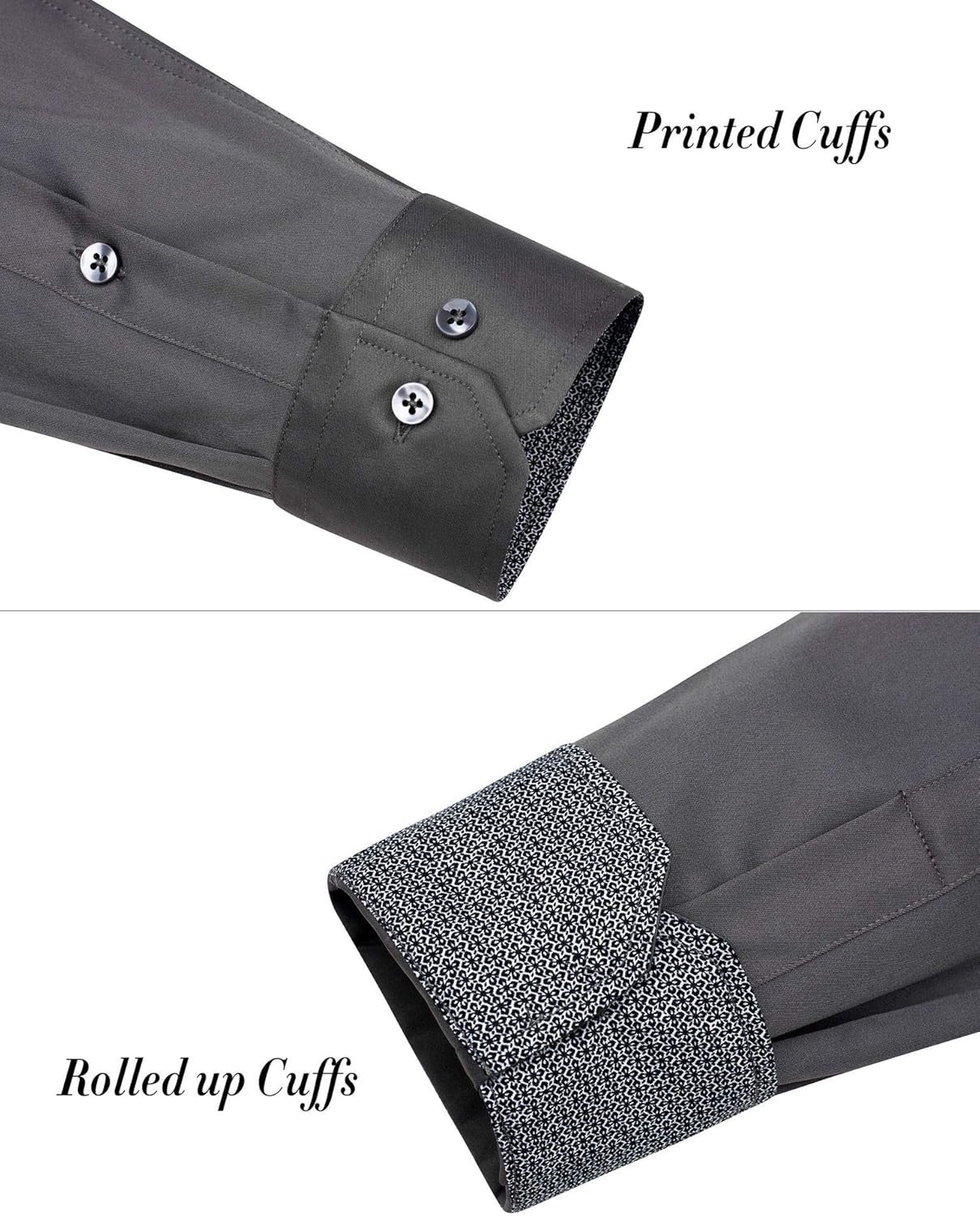 J.VER Men's Casual Long Sleeve Stretch Dress Shirt Wrinkle-Free Regular Fit Button Down Shirts - Image 7