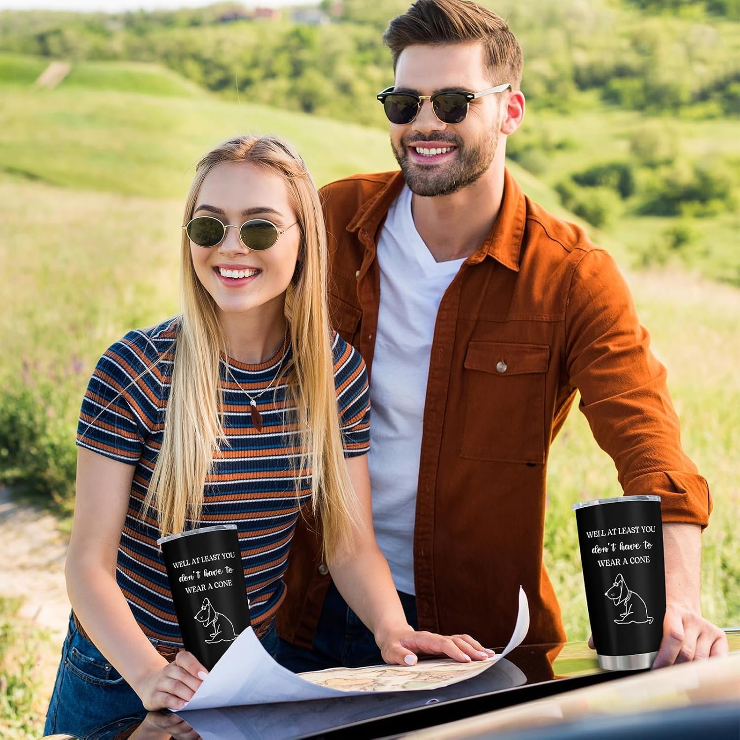 Get Well Gifts for Women Men, Get Well Soon Gift Baskets for Men After Surgery, Funny Surgery Recovery/Inspirational/Feel Better/Cheer up Gifts, At Least You Don't Have to Wear a Cone Tumbler 20oz - Image 4