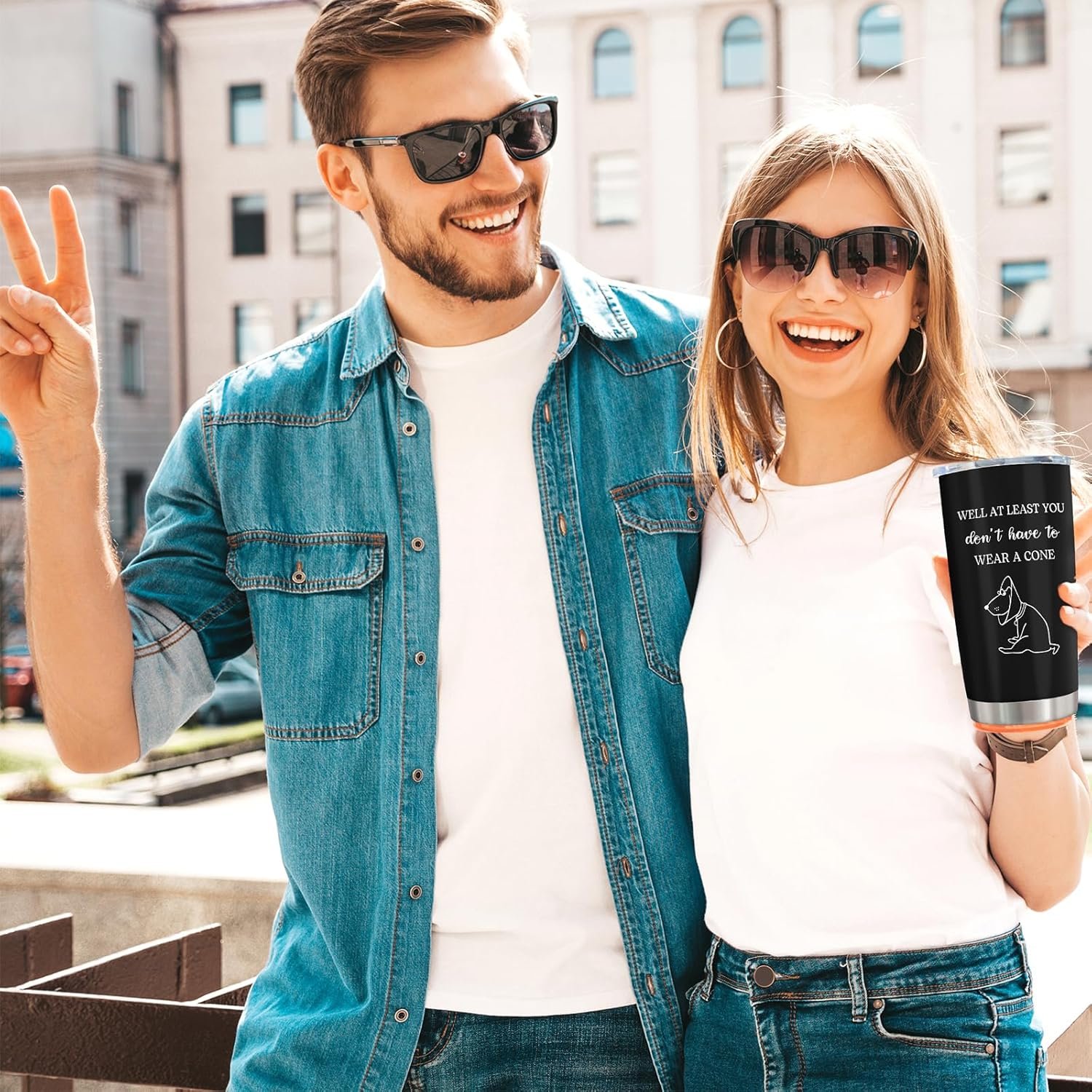 Get Well Gifts for Women Men, Get Well Soon Gift Baskets for Men After Surgery, Funny Surgery Recovery/Inspirational/Feel Better/Cheer up Gifts, At Least You Don't Have to Wear a Cone Tumbler 20oz - Image 5