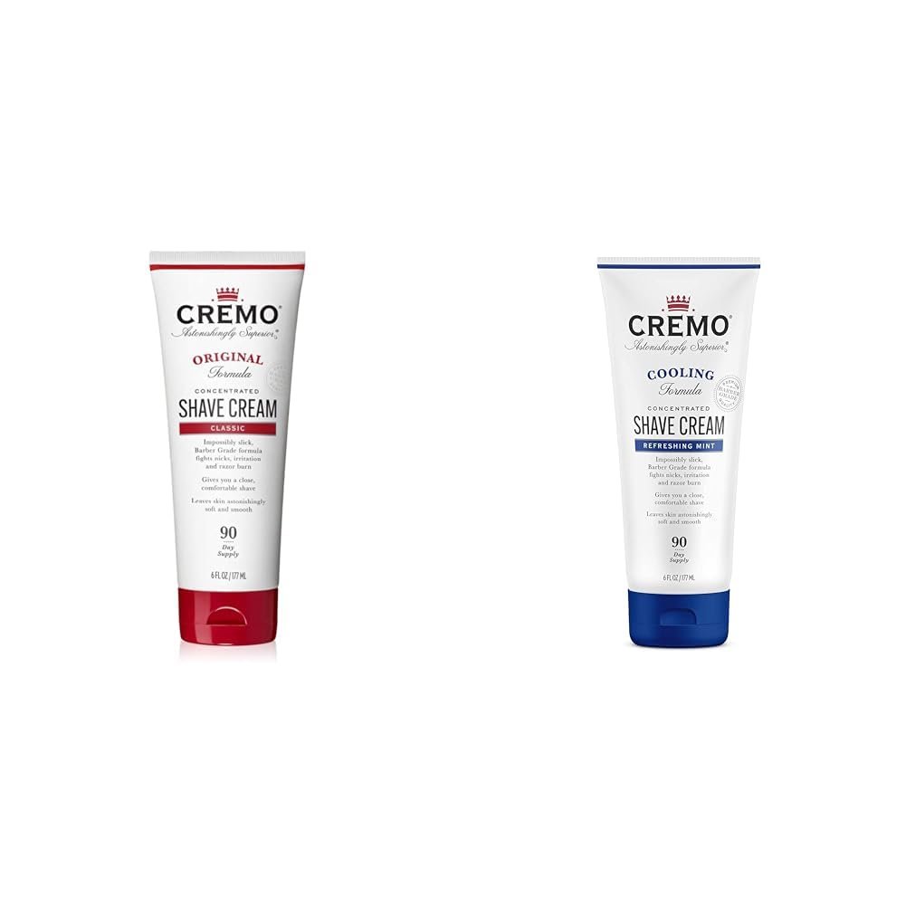 Cremo Barber Grade Original and Cooling Shave Cream, Astonishingly Superior Ultra-Slick Shaving Cream for Men, Fights Nicks, Cuts and Razor Burn, 6 Fl Oz, 2 Pack - Image 2