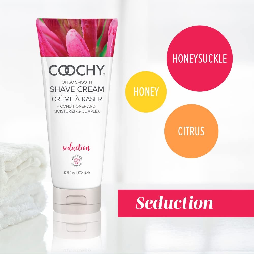 Coochy Intimate Shaving Cream | Shave Conditioner & Moisturizer for Face & Body | Ideal for Sensitive Skin Care, Anti-Bump | Seduction, 12.5 oz - Image 5