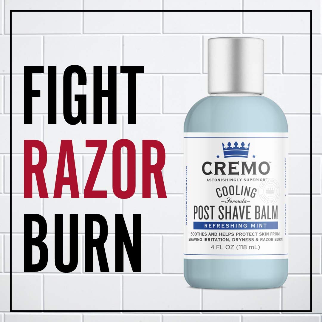Cremo Barber Grade Cooling Shave Cream & Cooling Formula Post Shave Balm, Soothes, Cools And Protects Skin From Shaving Irritation, Dryness and Razor Burn, 4 Oz - Image 7