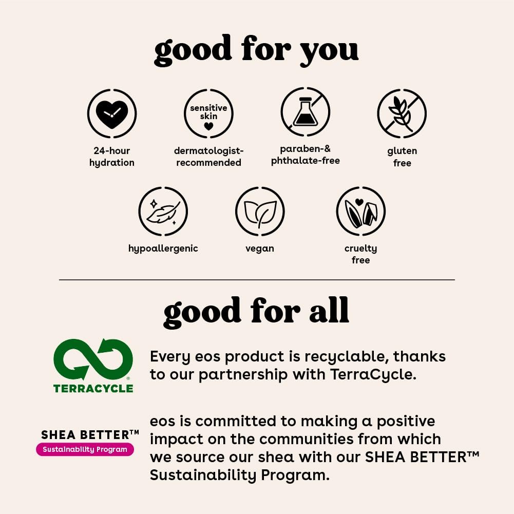 Bundle of eos Shea Better Body Lotion & Hand Cream- Fresh & Cozy, 24-Hour Moisture Skin Care, Lightweight & Non-Greasy, Made with Natural Shea - Image 7