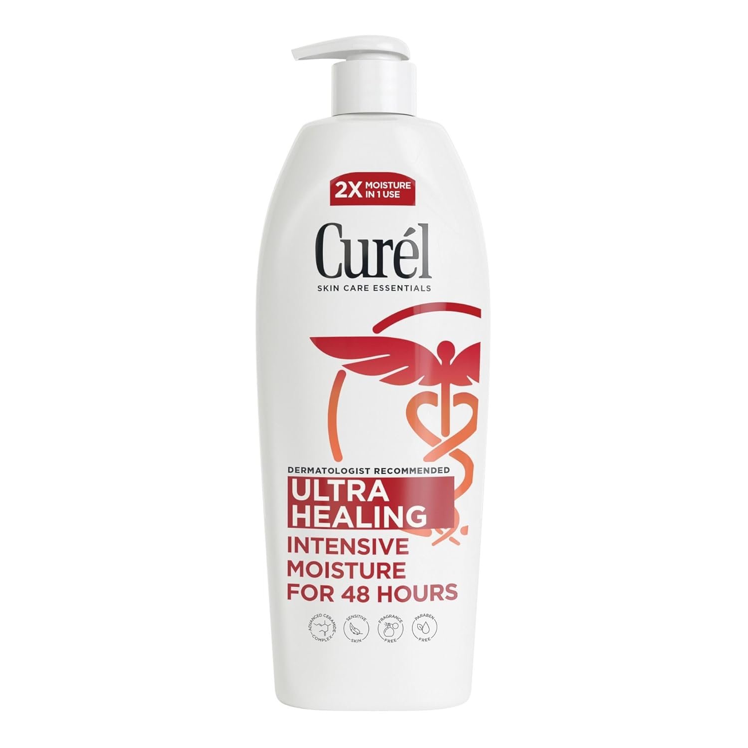 Curel Ultra Healing Intensive Fragrance-Free Lotion For Extra-Dry Skin, Dermatologist Recommended, Ideal for Sensitive Skin, Cruelty Free, Paraben Free, 20 Oz - Image 2