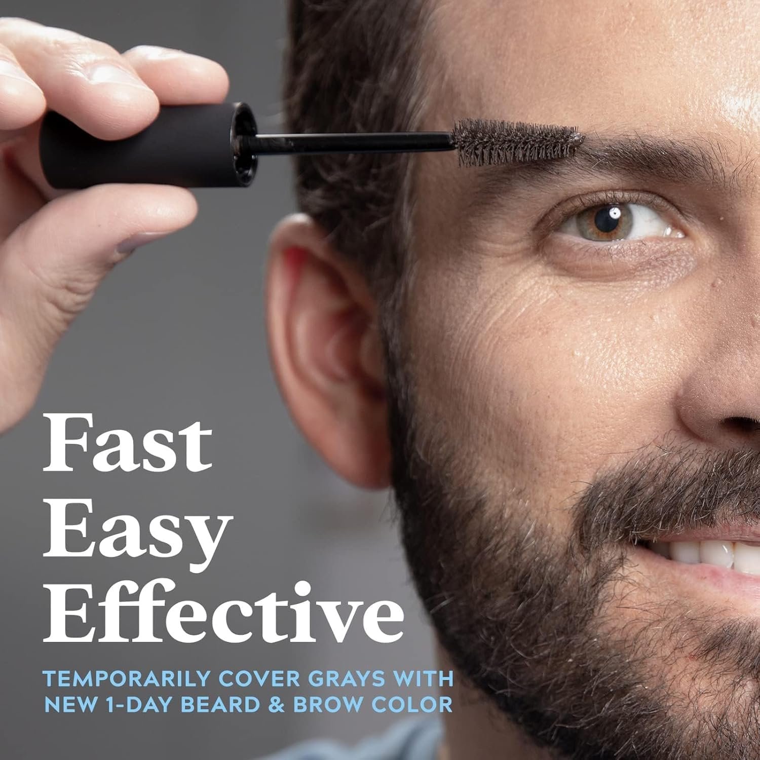 Just for Men 1-Day Beard & Brow Color, Temporary Color for Beard and Eyebrows, For a Fuller, Well-Defined Look, Up to 30 Applications, Darkest Brown/Black - Image 8
