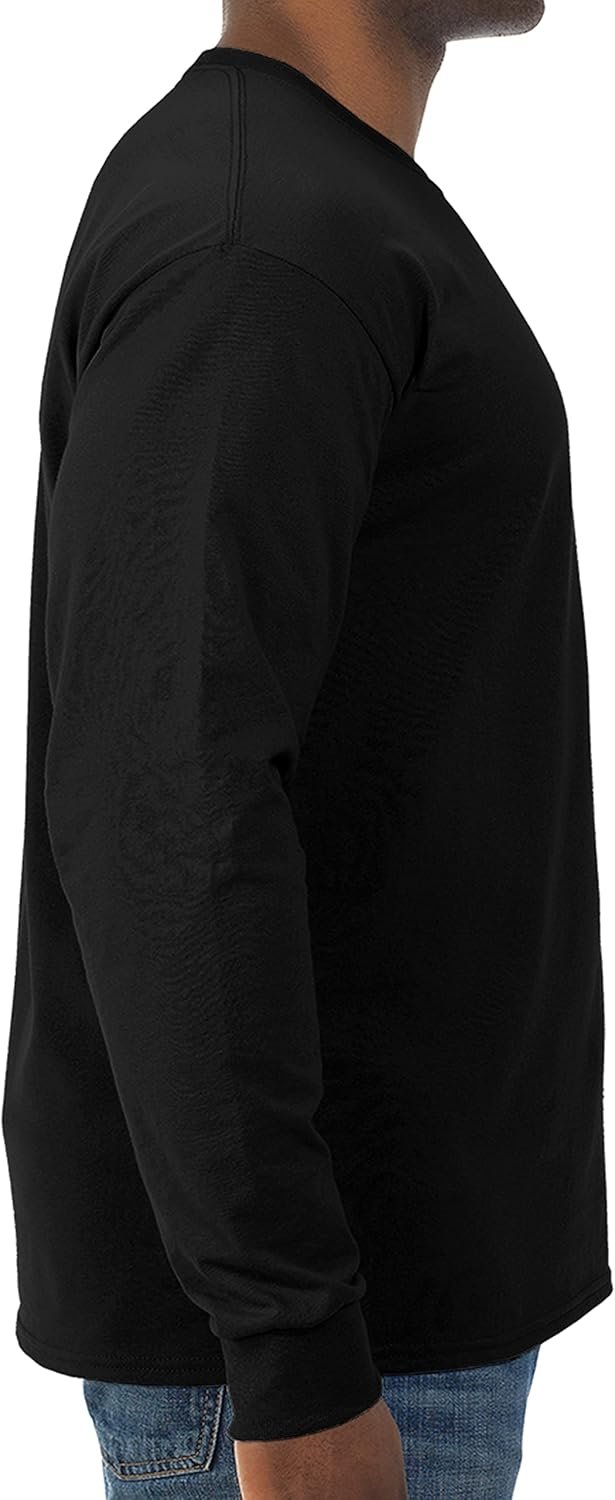 Jerzees Men's Dri-Power Cotton Blend Long Sleeve Tees, Moisture Wicking, Odor Protection, UPF 30+, Sizes S-3x - Image 3