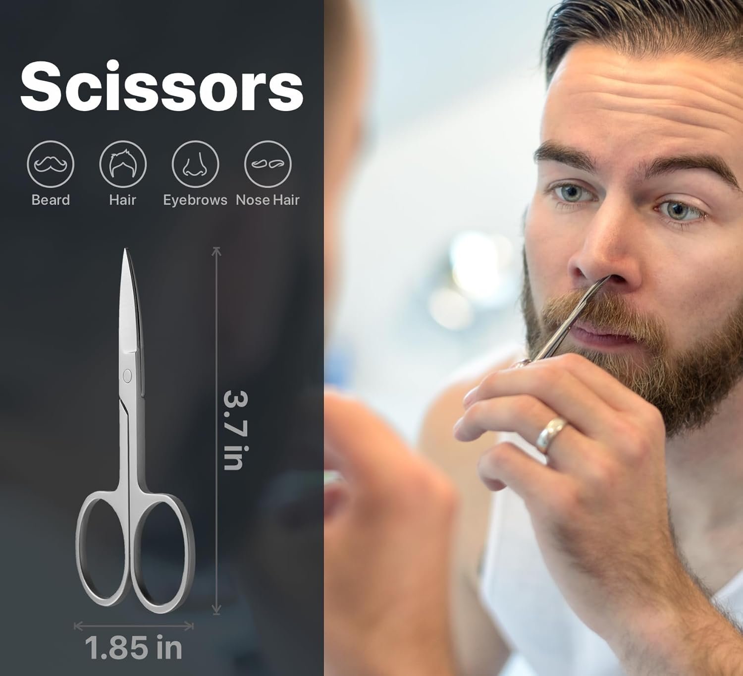 Konovo 5-Piece Nail Clippers Set,Stainless Steel Manicure Kit, Nail Grooming Travel Kit, Ail Clippers for Men, Toenail Clippers or Nail Cutter, Fingernail Clippers For Women, Manicure and Pedicure Kit - Image 3