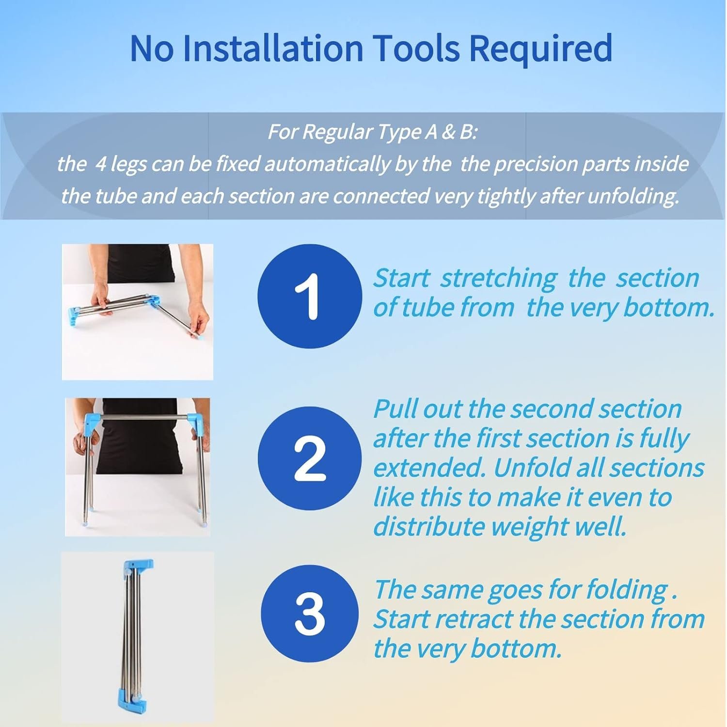 Portable Travel Garment Rack, Compact Stainless Steel Foldable Mini Drying Clothes Rack for Travel, Camping, Hotel Room, Laundry, Dance Costume, Indoor, Outdoor (Regular) - Image 6