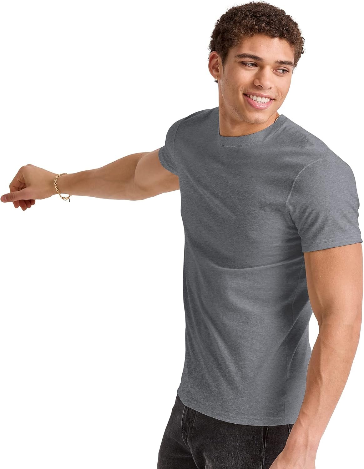 Hanes Men's Originals Lightweight Tri-Blend Crewneck T-Shirts - Image 4