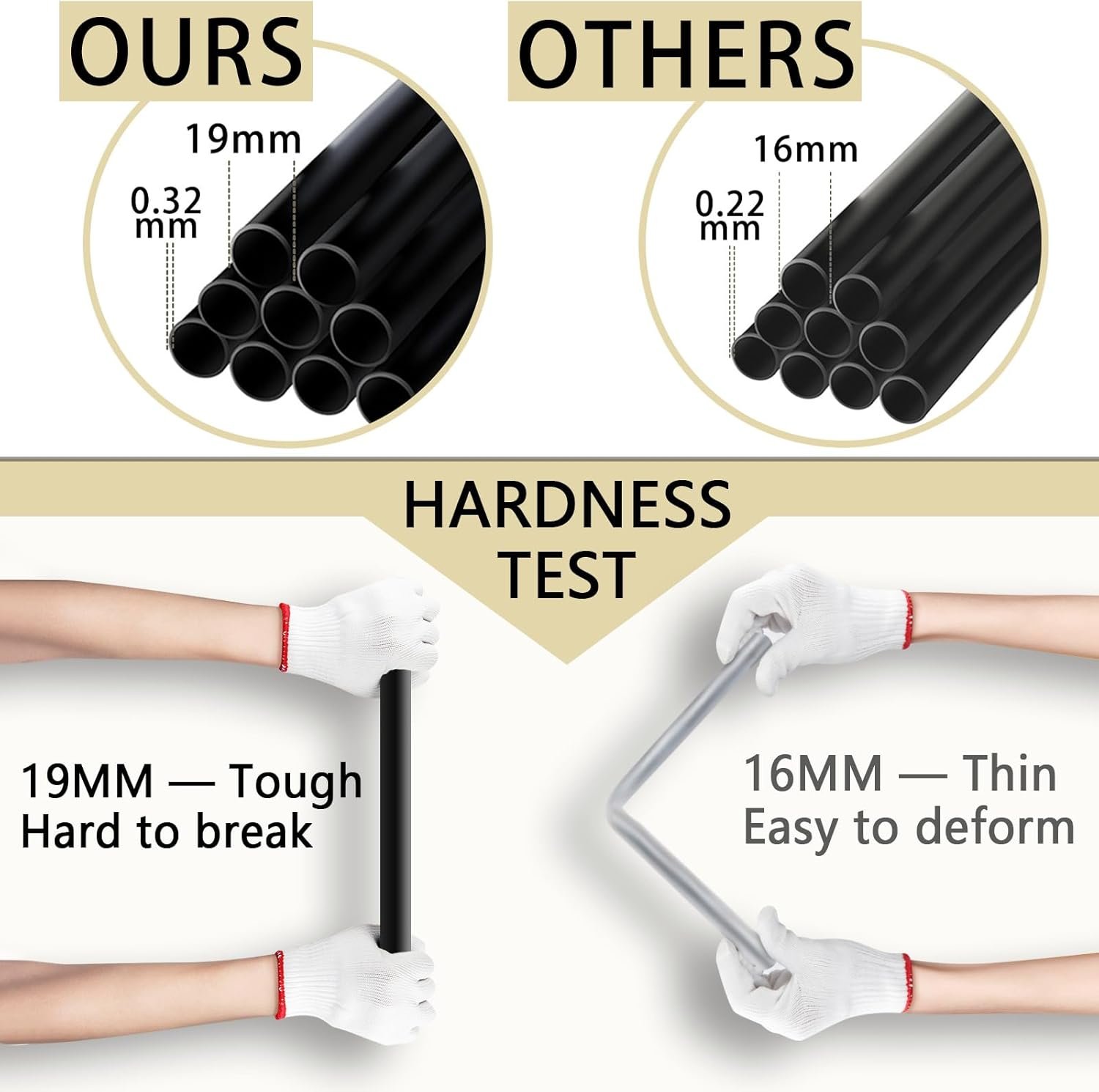 LOKEME Wardrobe Closet,Portable Closet for Bedroom Steel Pipe Diameter 19mm Strong and Sturdy Black Portable Closets for Hanging Clothes with 3 Hanging rods, 6 Storage Shelves and Side Pockets - Image 6