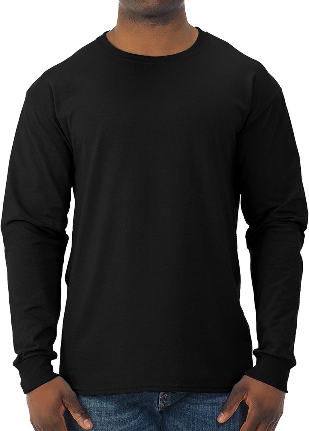 Jerzees Men's Dri-Power Cotton Blend Long Sleeve Tees, Moisture Wicking, Odor Protection, UPF 30+, Sizes S-3x - Image 2