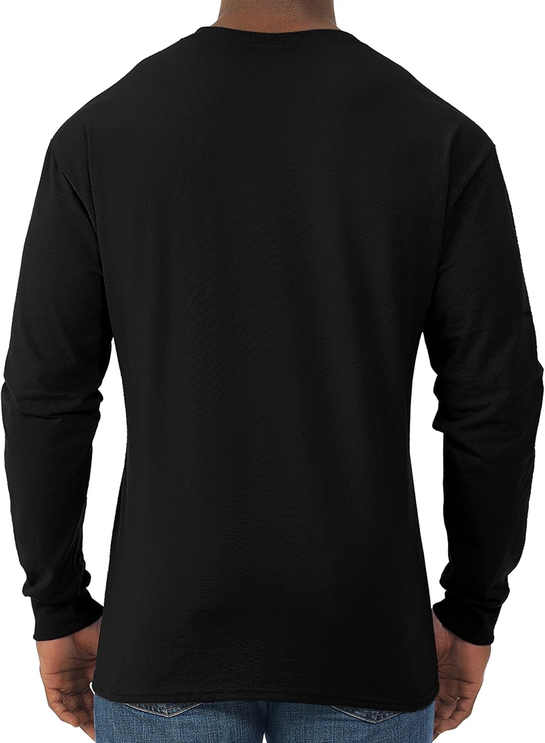Jerzees Men's Dri-Power Cotton Blend Long Sleeve Tees, Moisture Wicking, Odor Protection, UPF 30+, Sizes S-3x - Image 4