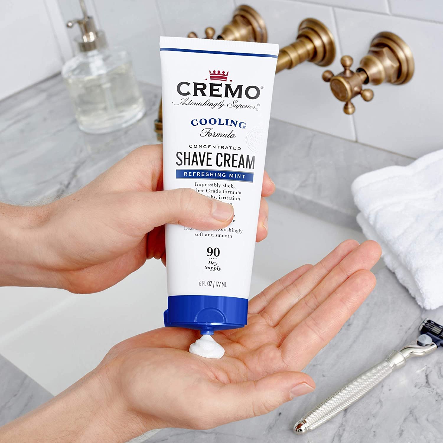 Cremo Barber Grade Original and Cooling Shave Cream, Astonishingly Superior Ultra-Slick Shaving Cream for Men, Fights Nicks, Cuts and Razor Burn, 6 Fl Oz, 2 Pack - Image 7