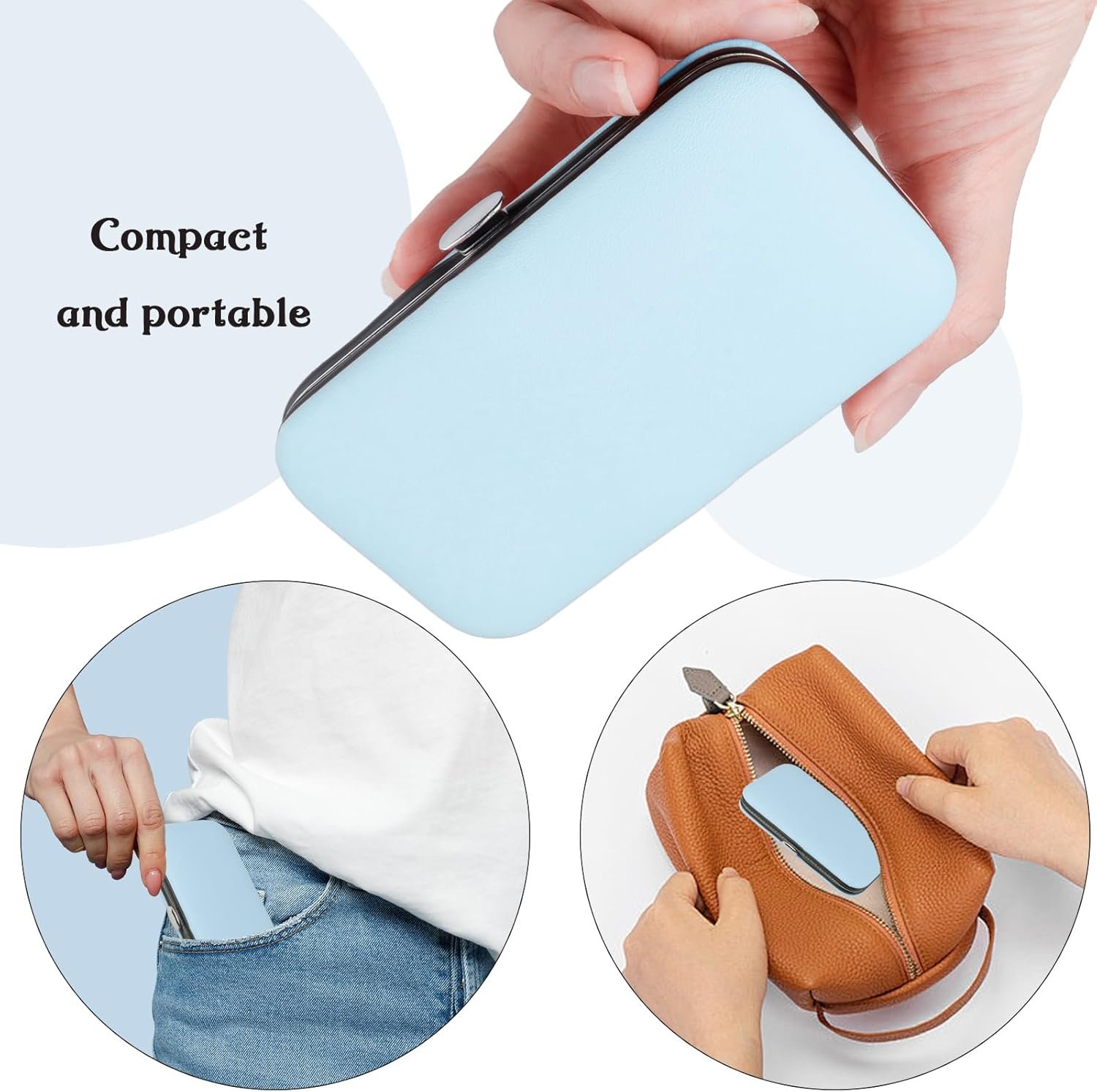 Manicure Set 8 in 1 Nail Clipper Set,RedFlow Nail Clippers,Fingernail & Toenail Clippers,Manicure Tools,Pedicure Tools,Suitable for Travel Manicure Kit,Nail Set Kit with Everything Profe (Blue) - Image 8