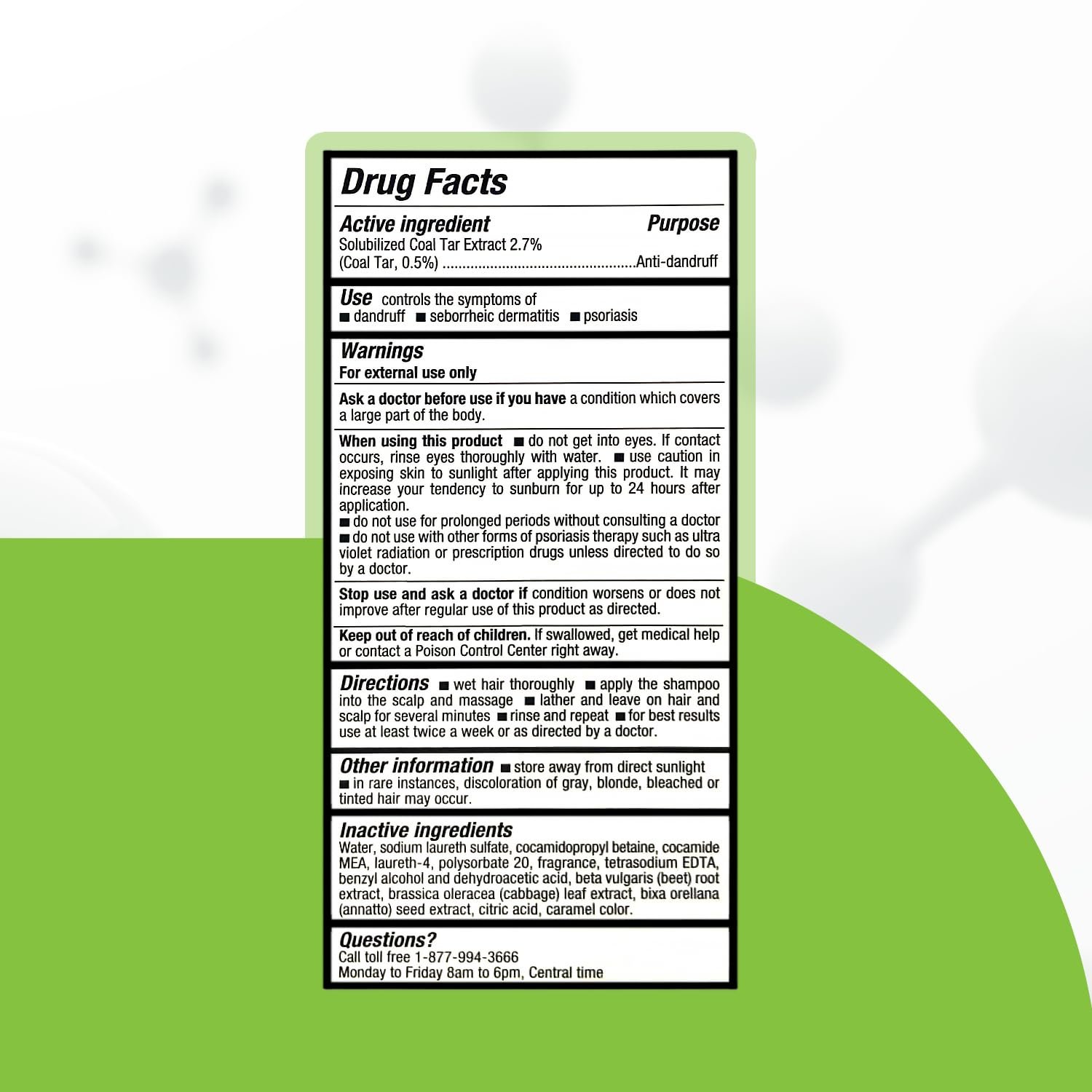 Medicasp Coal Tar Anti-Dandruff Shampoo, Alleviates Symptoms from 1st Wash, Treats Psoriasis, Seborrheic Dermatitis & Itchy Dry Scalp, Fights the Root Cause of Dandruff, Flakes Shampoo, 6 fl oz - Image 9