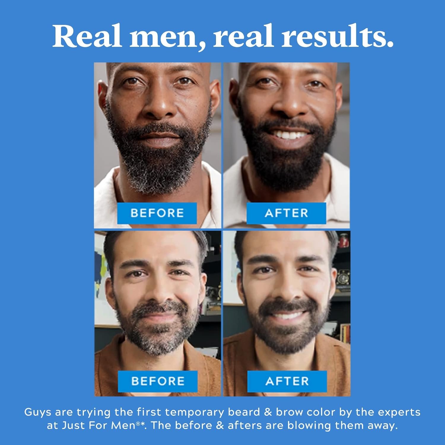 Just for Men 1-Day Beard & Brow Color, Temporary Color for Beard and Eyebrows, For a Fuller, Well-Defined Look, Up to 30 Applications, Darkest Brown/Black - Image 6