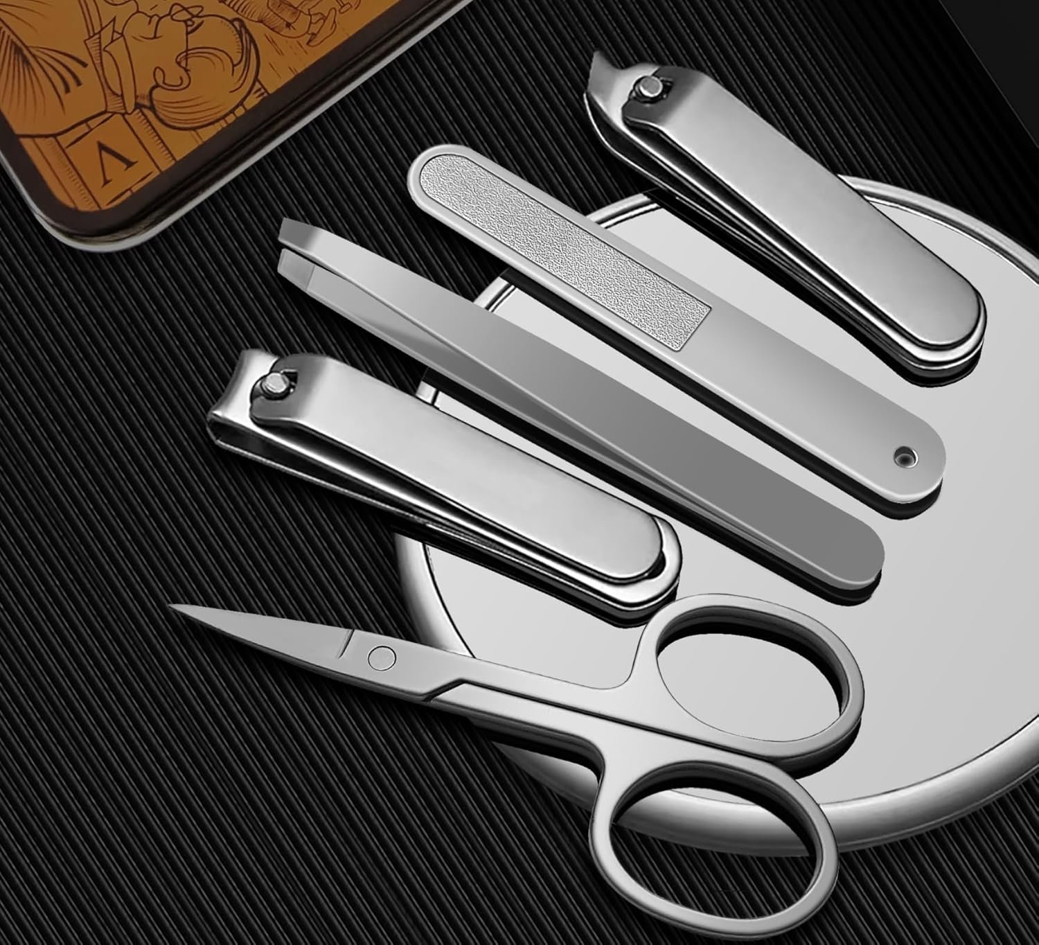 Konovo 5-Piece Nail Clippers Set,Stainless Steel Manicure Kit, Nail Grooming Travel Kit, Ail Clippers for Men, Toenail Clippers or Nail Cutter, Fingernail Clippers For Women, Manicure and Pedicure Kit - Image 7