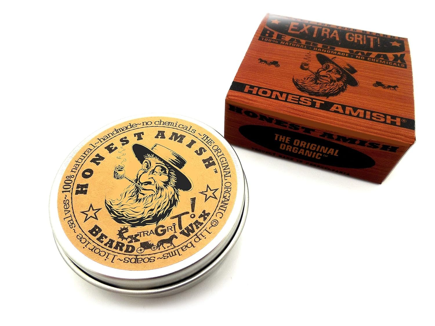 Honest Amish Extra Grit Beard Wax - Natural and Organic - Hair Paste and Hair Control Wax - 2 ounce - Image 4