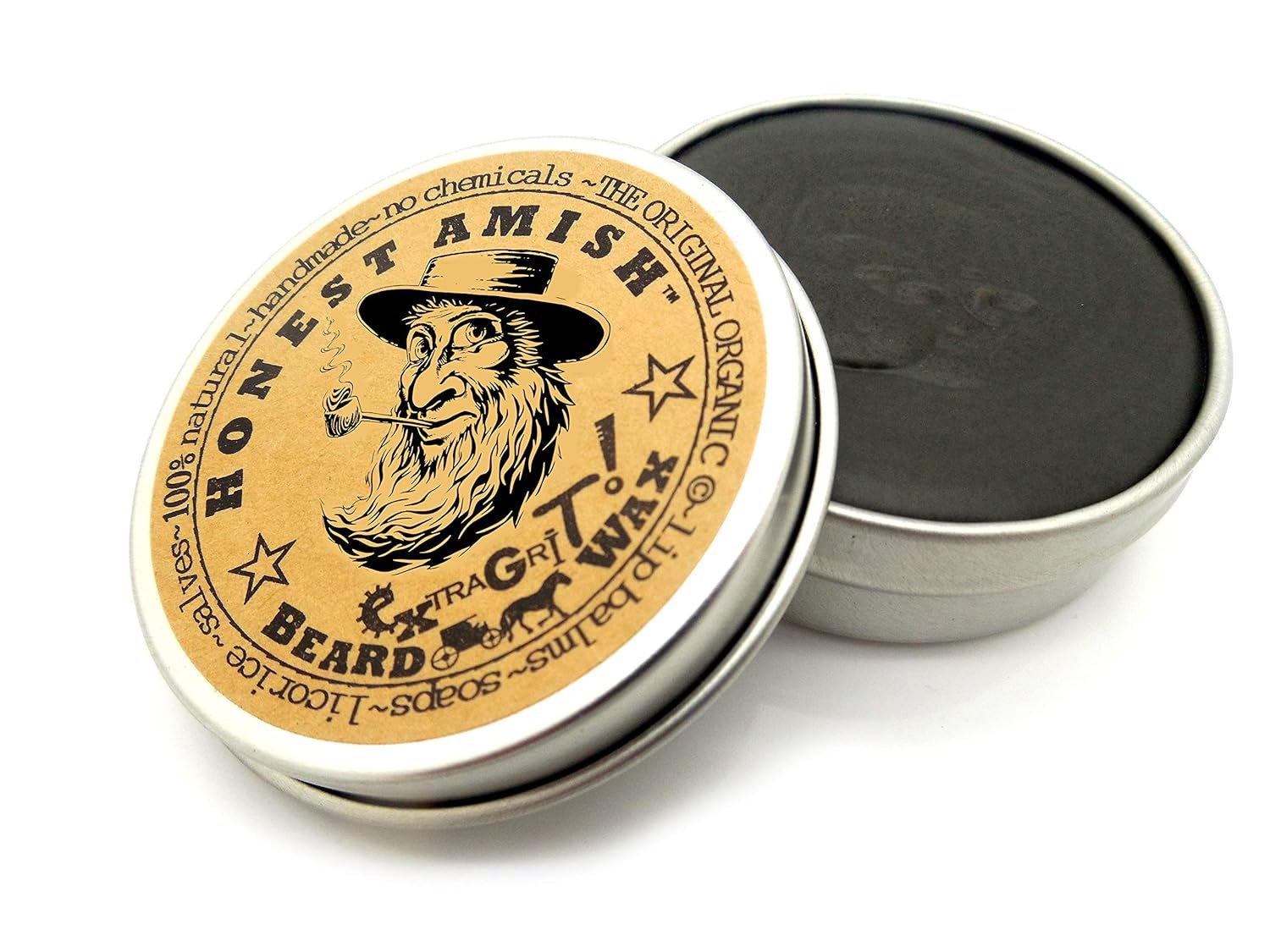 Honest Amish Extra Grit Beard Wax - Natural and Organic - Hair Paste and Hair Control Wax - 2 ounce - Image 5