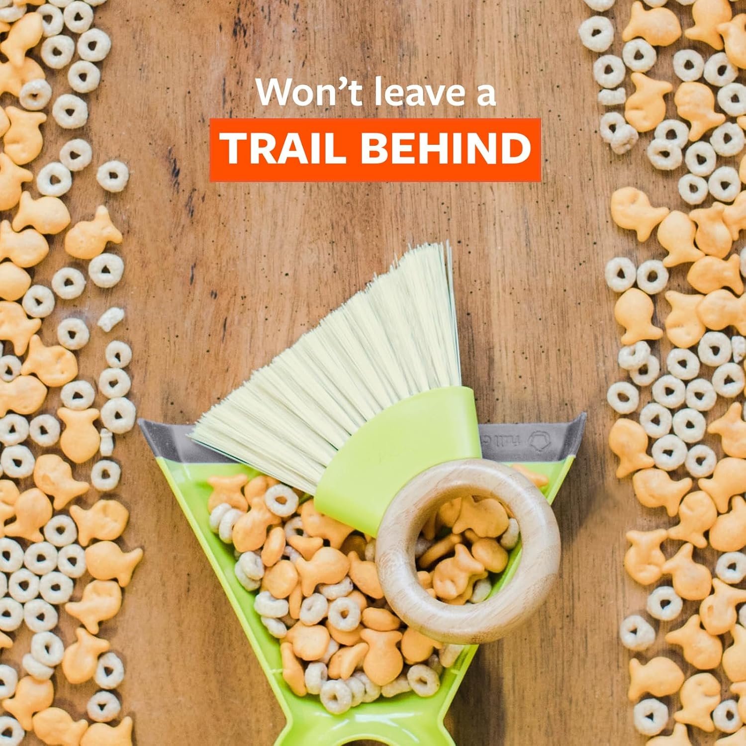 Full Circle Tiny Team Mini Compact Brush & Dustpan Set, Portable Handheld Broom for Quick Cleanups, Ideal for Home, Bathroom, Kitchen Countertops. Bamboo Hand Broom & Small Crumb Sweeper, White - Image 7