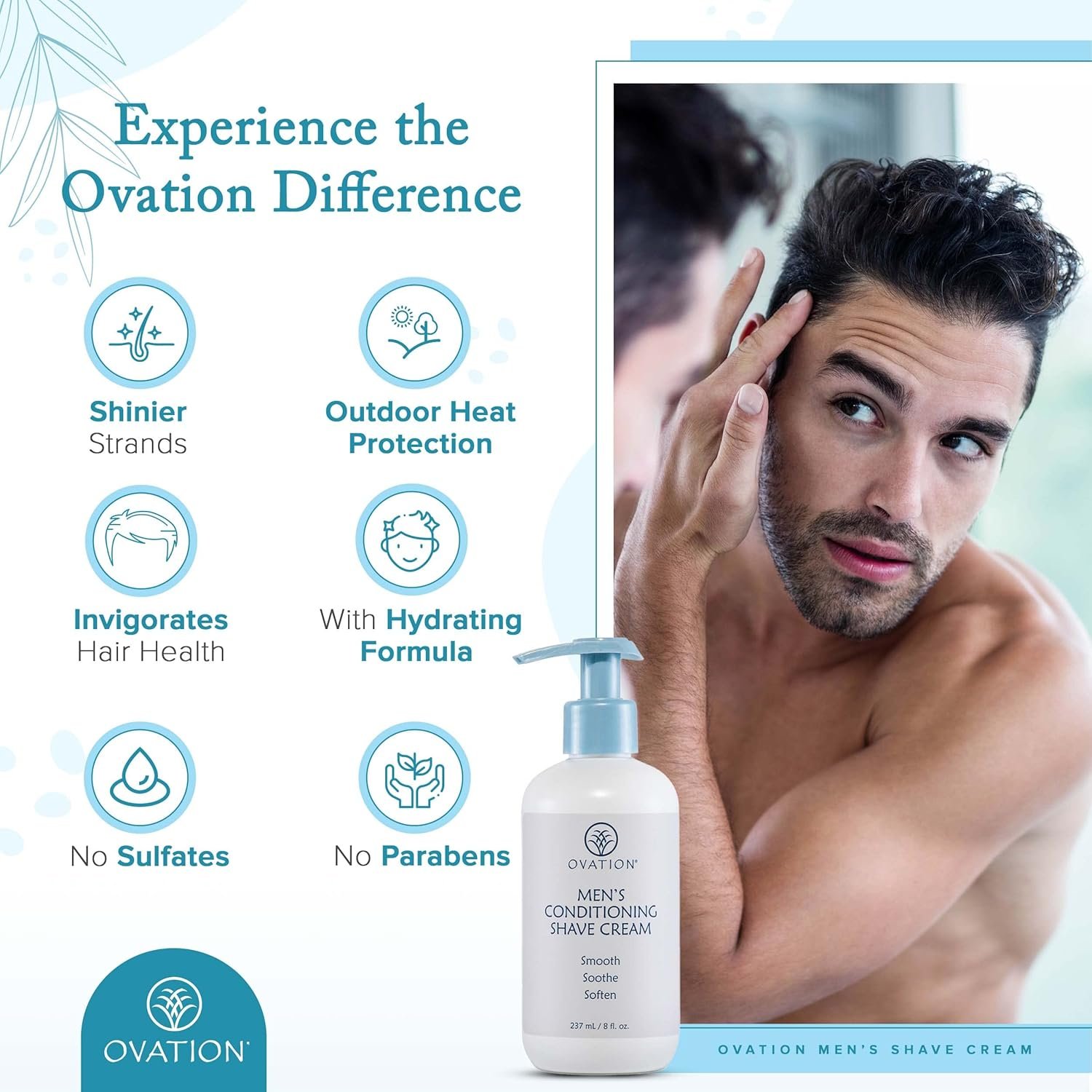 Ovation Hair Men's Conditioning Shave Cream - Image 4