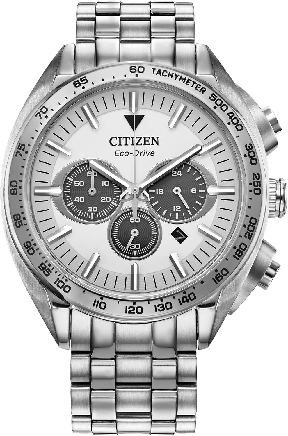 Citizen Men's Eco-Drive Sport Luxury Carson Watch, Stainless-Steel Bracelet and Case, Chronograph - Image 2
