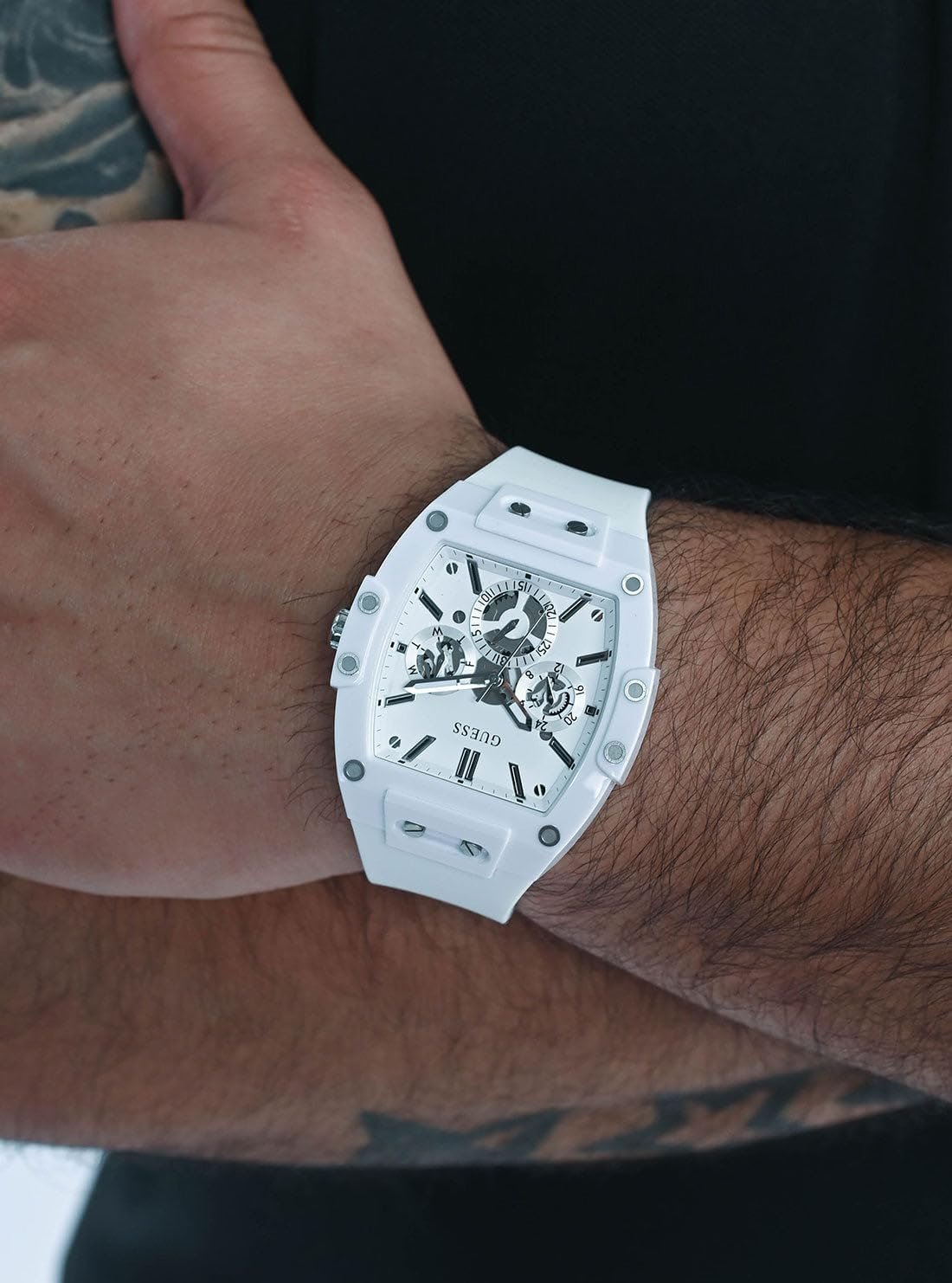 GUESS Men's Trend Tonneau 43mm Watch - Image 3