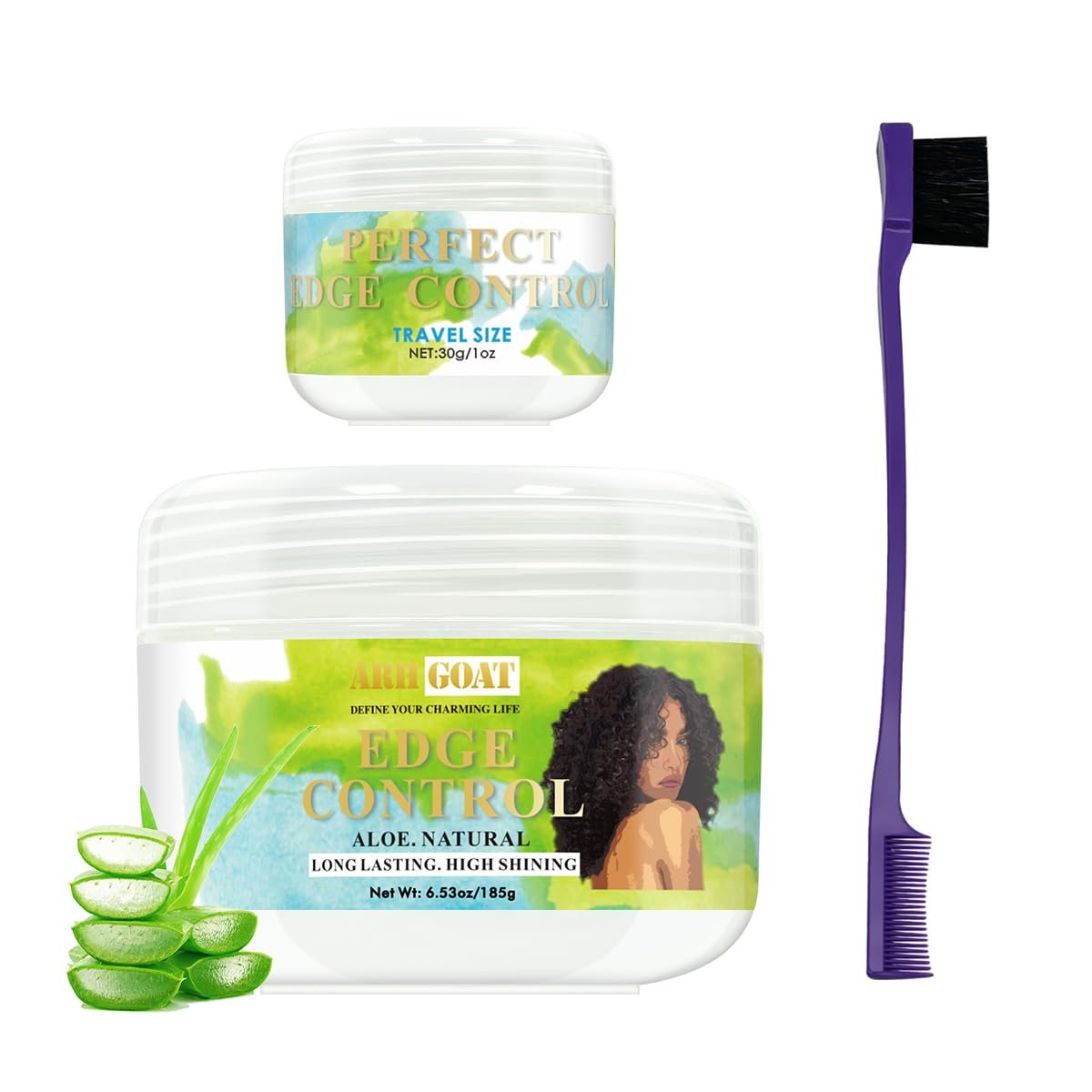 Edge Control Perfect Performance Long Lasting No White Residue Extreme Strong Hold High Shining with Aloe Natural Formula Hair Gel for Women, 6.53 Ounces (PACK OF 1) - Image 2