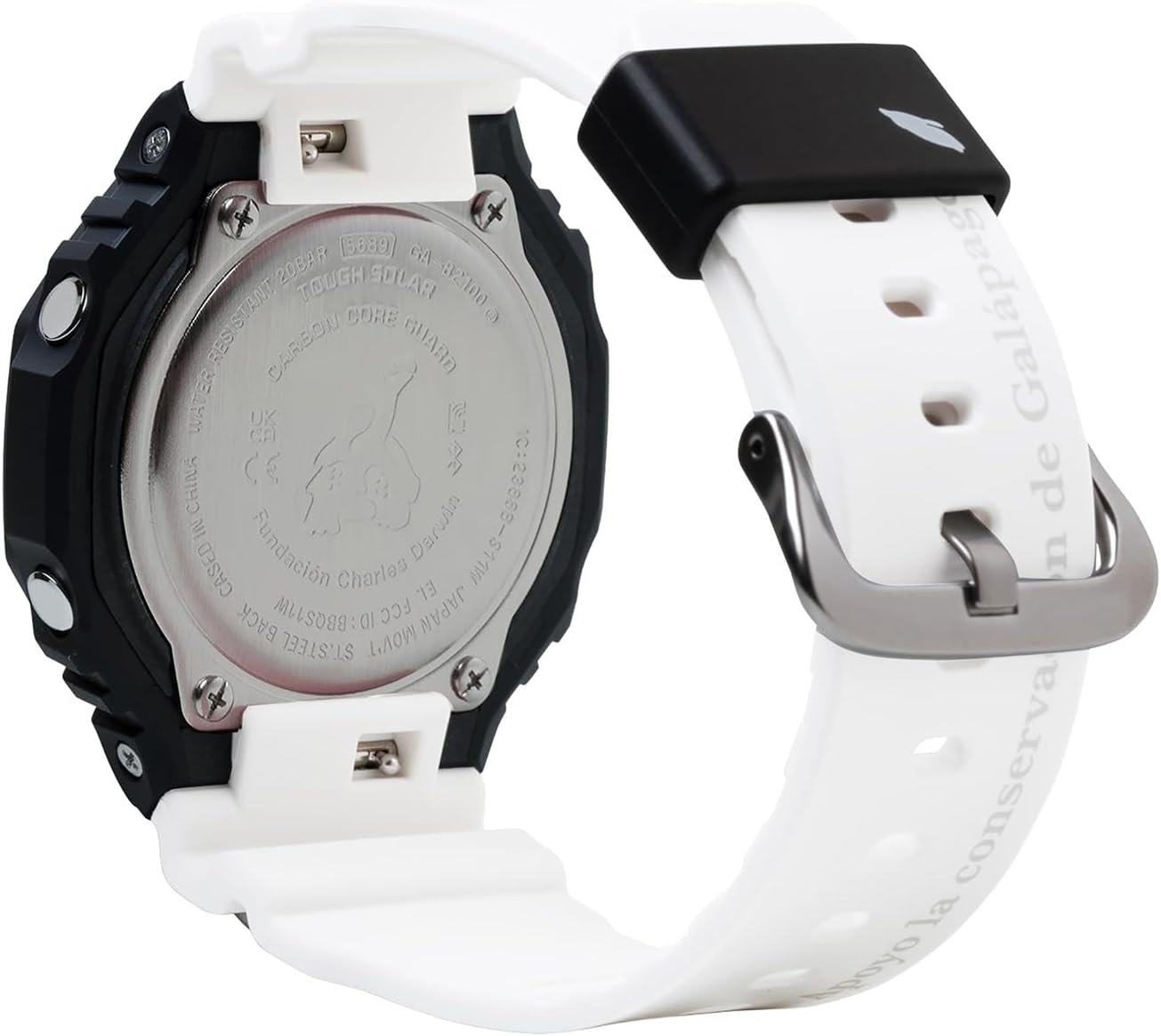 G-Shock Casio Charles Darwin Foundation Analog-Digital Solar Connected White Resin Strap Watch - GAB2100CD1A7 - Image 4