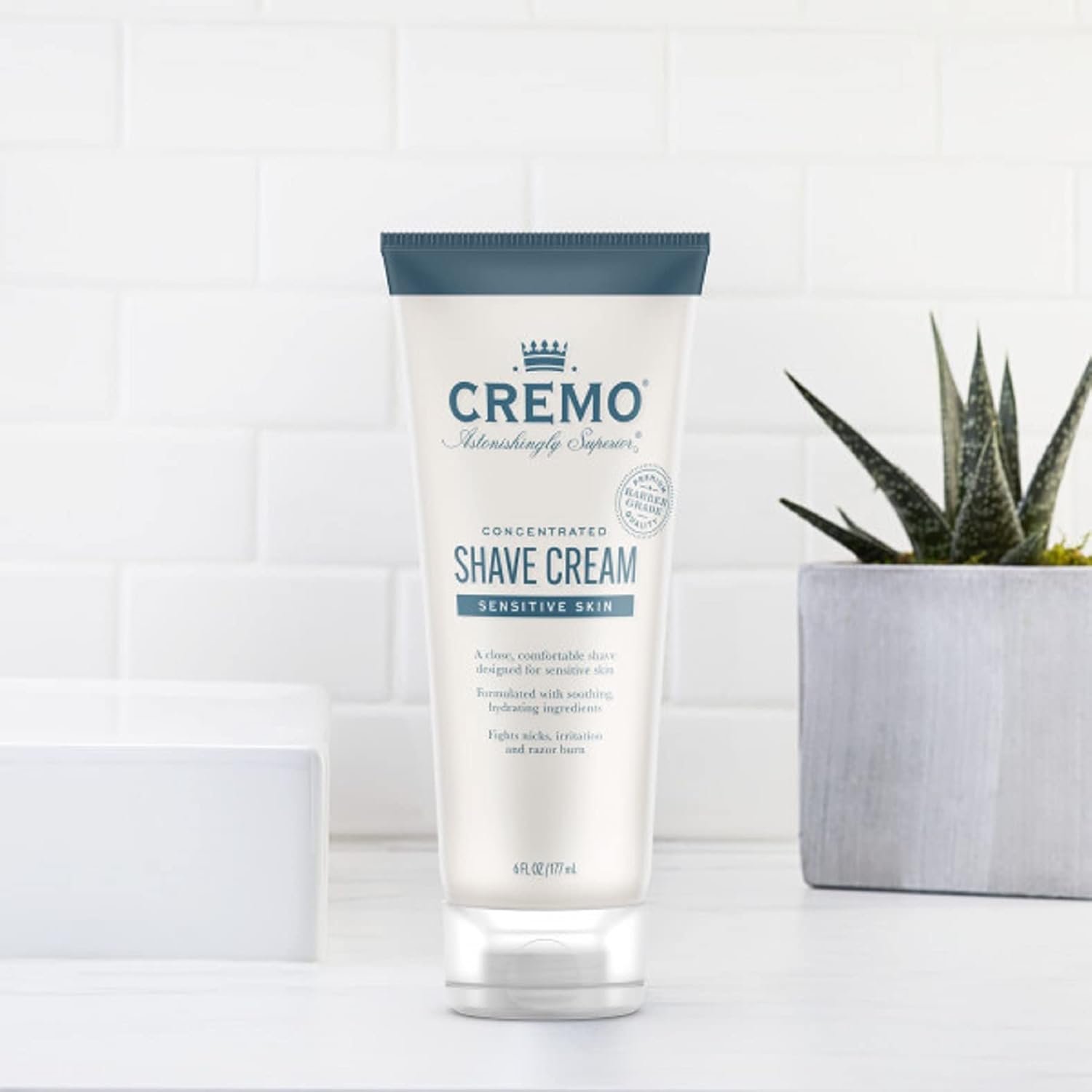 Cremo Barber Grade Pre- and Post Shave Bundle with Sensitive Shave Cream, 6oz and Post Shave Balm, 4oz - Image 6