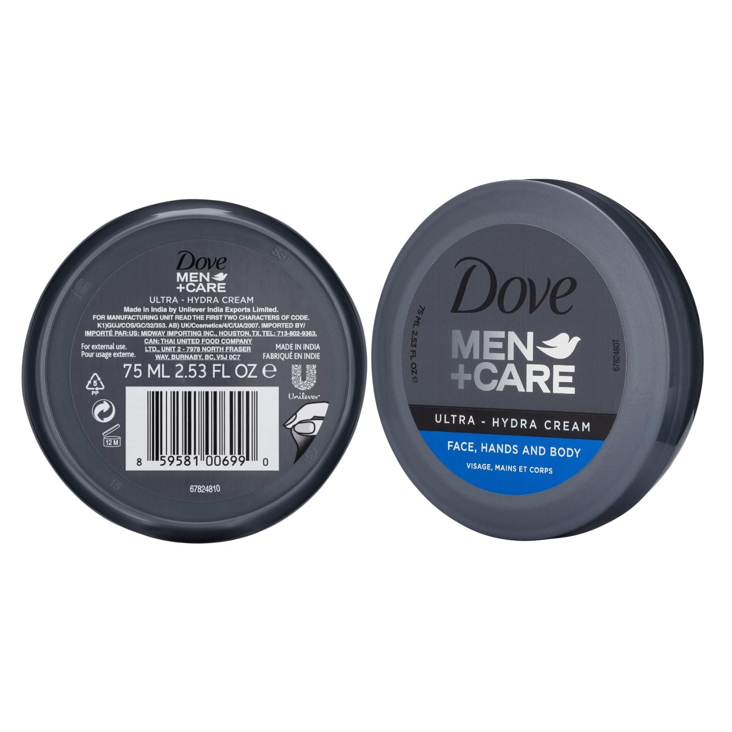 Dove Men+Care Ultra Hydra Cream - Dove Lotion, 3-In-1 Advanced Skin Care for Men, Face Cream, Hand & Body Lotion for Dry Skin, 2.53 Fl Oz (Pack of 24) - Image 3