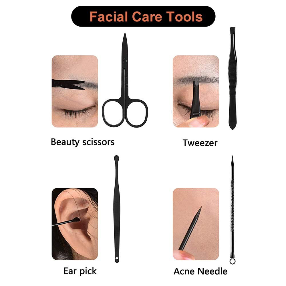 Manicure Set, Pedicure Kit, Nail Clippers, 16 in 1 Professional Grooming Kit Stainless Steel, Toenail Tools with Luxurious Brown Leather Travel Case for Men Women Upgraded Version - Image 6