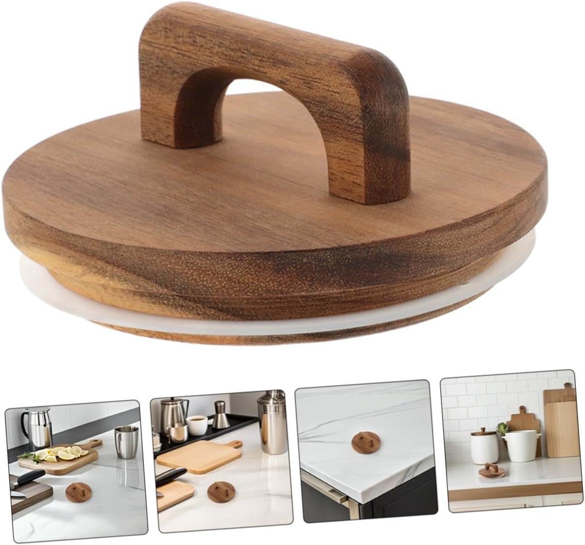 Wide Jar Lids Wooden Handle Reusable Silicone Seal Storage Lids Airtight Jar Covers Food Storage - Image 9