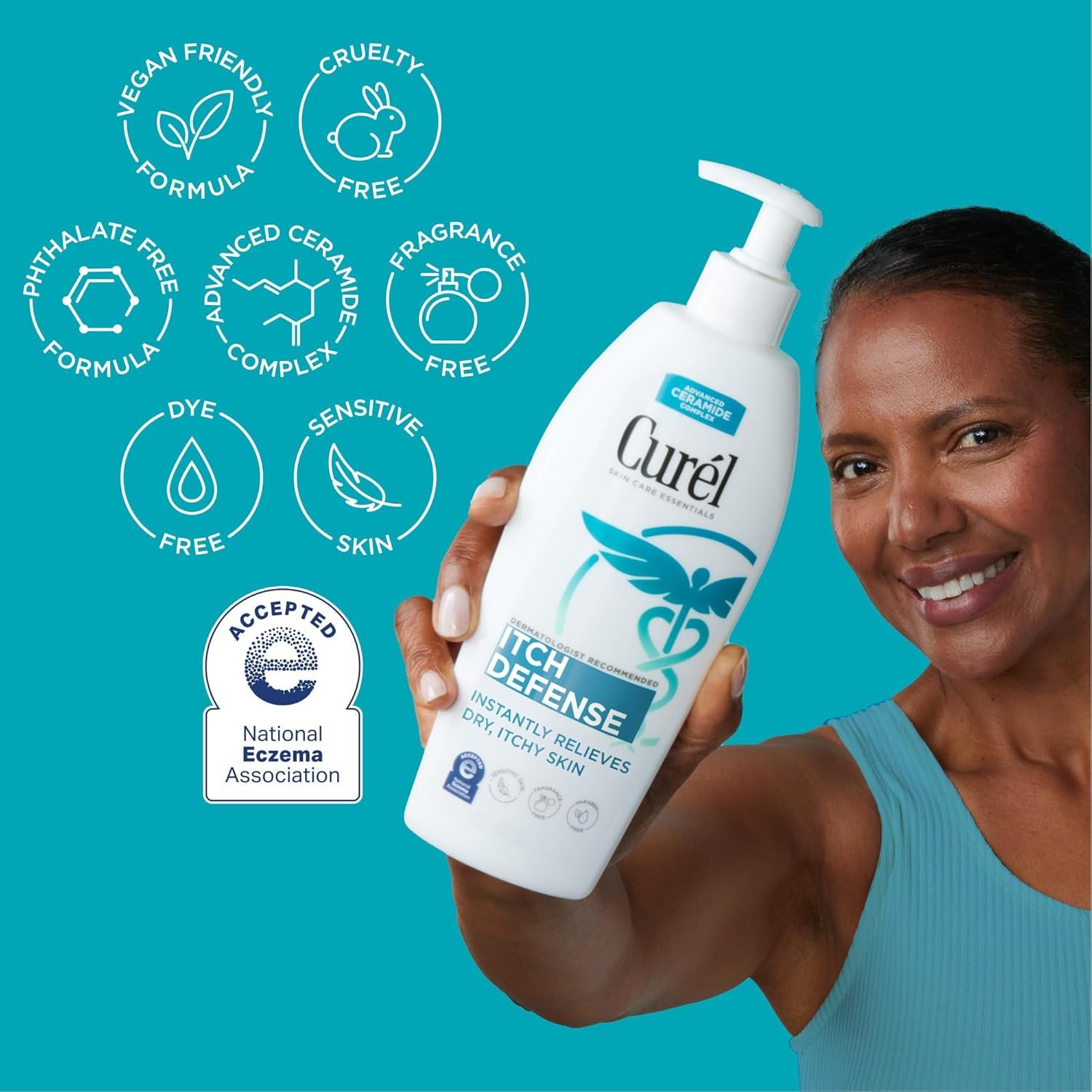 Curel Itch Defense Calming Body Lotion, Moisturizer for Dry, Itchy Skin, Body and Hand Lotion, with Advanced Ceramide Complex, Pro-Vitamin B5, Shea Butter, 20 Oz - Image 5