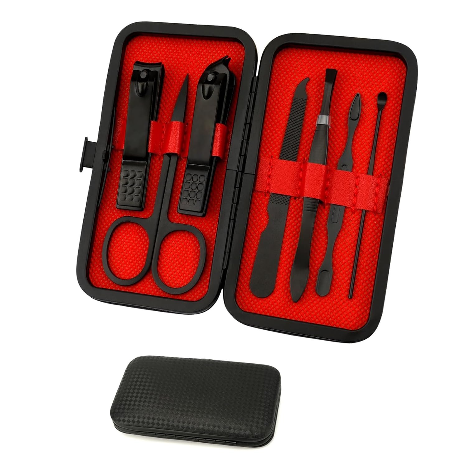 Manicure Set, Nail Clipper Set 7 in 1 Manicure Kit Stainless Steel Nail Clipper Kit Pedicure Kit Portable Nail Grooming Kit Fingernail Toenail Clippers Mothers Day Gifts for Women Men Boyfriend - Image 2