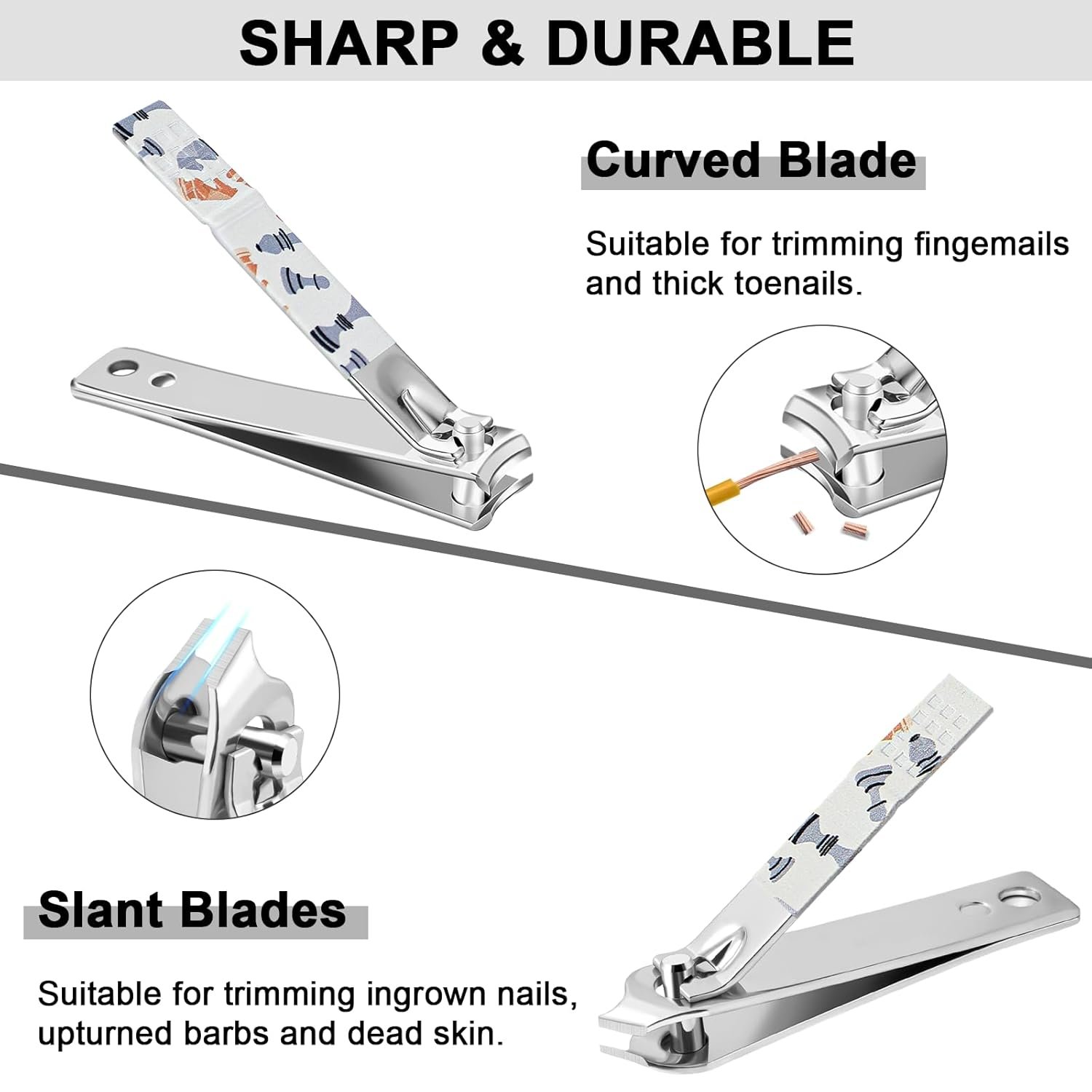 Manicure Set Nail Clippers Kit Professional Manicure Pedicure Care Tools 10pcs Stainless Steel Men Women Personal Care Grooming kit for Home Travel or Gift (Chess) - Image 4