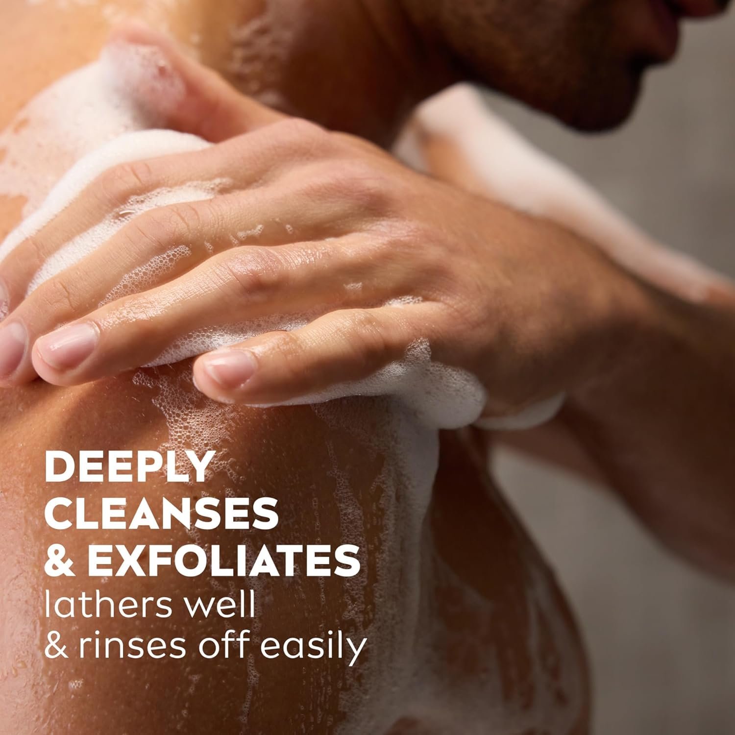 NIVEA Men Deep Clean Rock Salts Body Wash with Scrub Particles and Natural Rock Salt, Exfoliating Body Wash for Men, Cleanses Without Drying Skin, 16.9 Fl Oz Bottle, Pack of 3 - Image 5