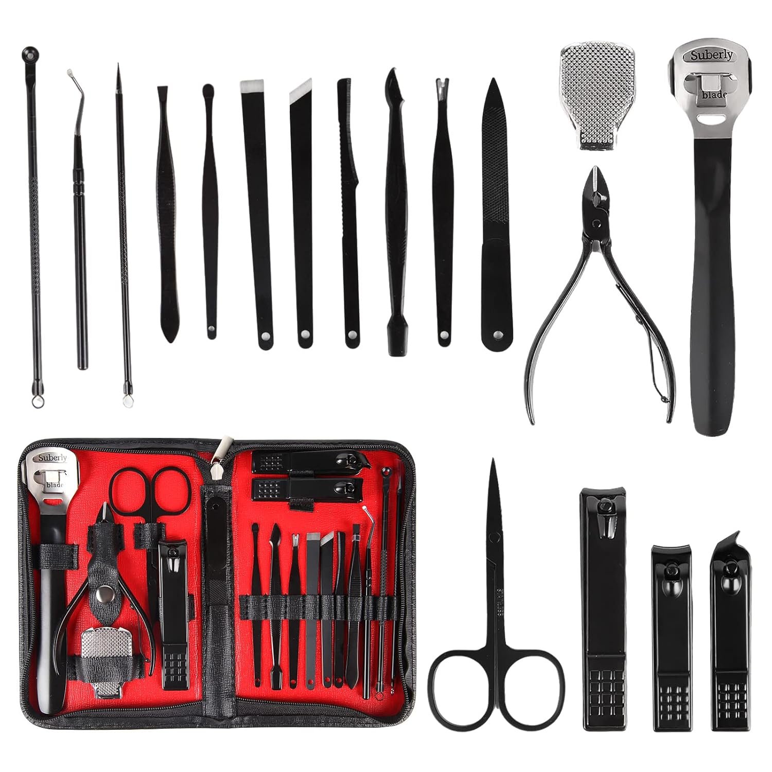 Manicure Set and Nail Clippers Set Pedicure Kit 18 in 1,Stainless Steel Material Cuticle Trimmer, Professional Nail Clipper Set, Portable Travel Grooming Set,Also A Great Gift. - Image 2