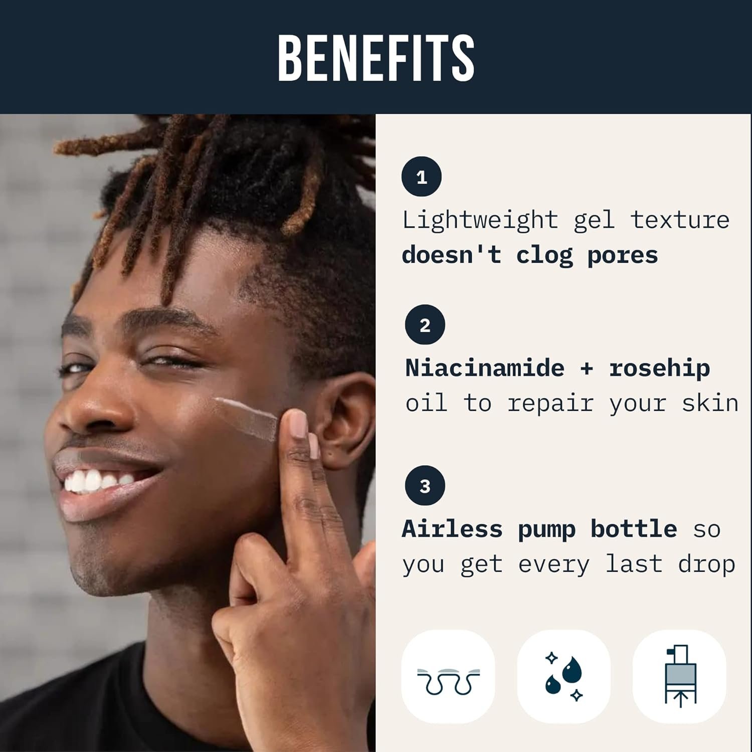 Cardon | Anti-Aging Face Moisturizer for Men | Korean Skincare Facial Lotion | Hydro Boost Gel | Healing Cactus Extract, Reduce Wrinkles, Repair Acne Scars | Ultra Light Face Cream (1 CT) - Image 4