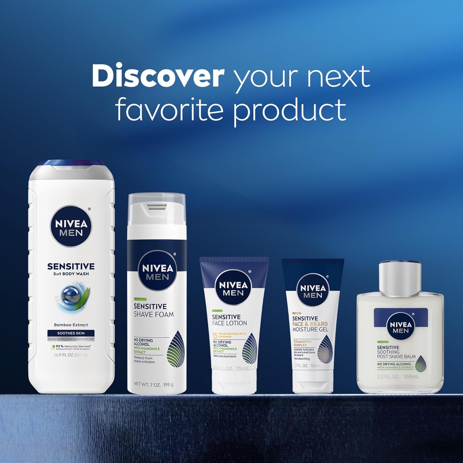 NIVEA MEN Sensitive Body Wash with Bamboo Extract, Moisturizing Body Wash for Sensitive Skin, Soap Free Shower Gel for Men with No Drying Alcohol, 30 Fl Oz Bottle - Image 10