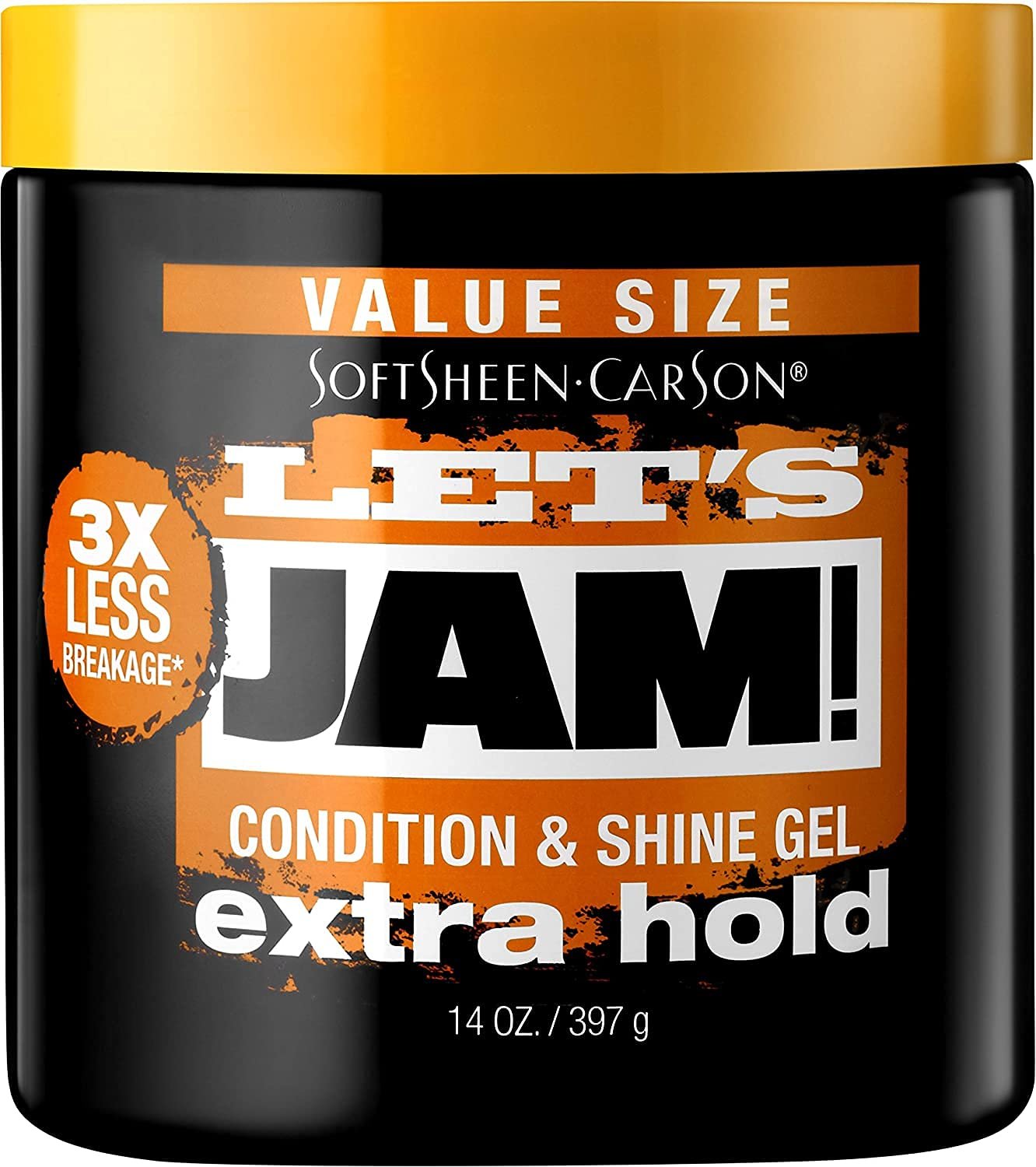 SoftSheen-Carson Let's Jam! Shining and Conditioning Hair Gel by Dark and Lovely, Extra Hold, All Hair Types, Styling Gel Great for Braiding, Twisting & Smooth Edges, Extra Hold, 14 oz - Image 2