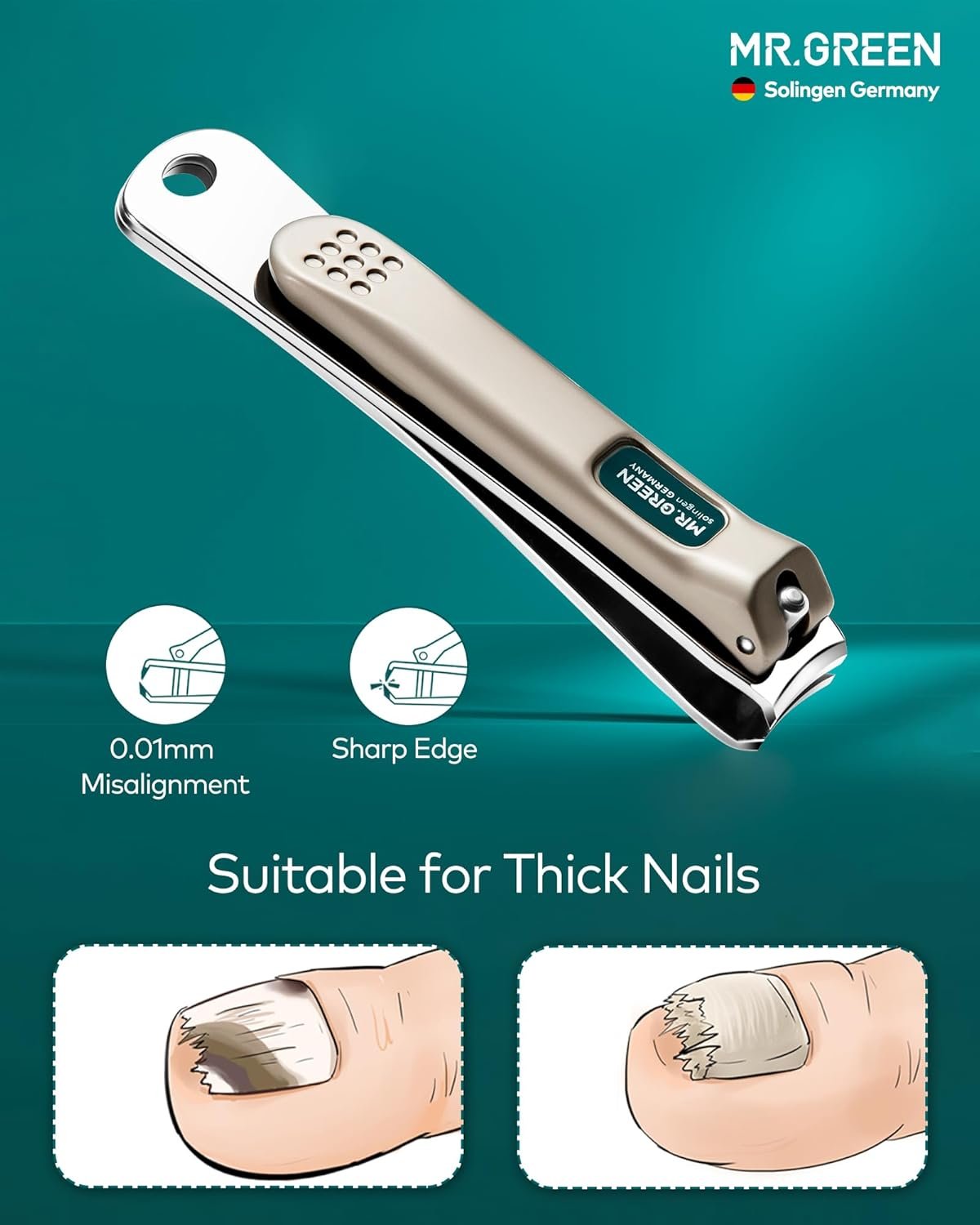 Manicure Set, Pedicure Sets, Nail Clipper Sets, Stainless Steel Professional Nail Cutter Kits with Travel Case (12 Count) - Image 5