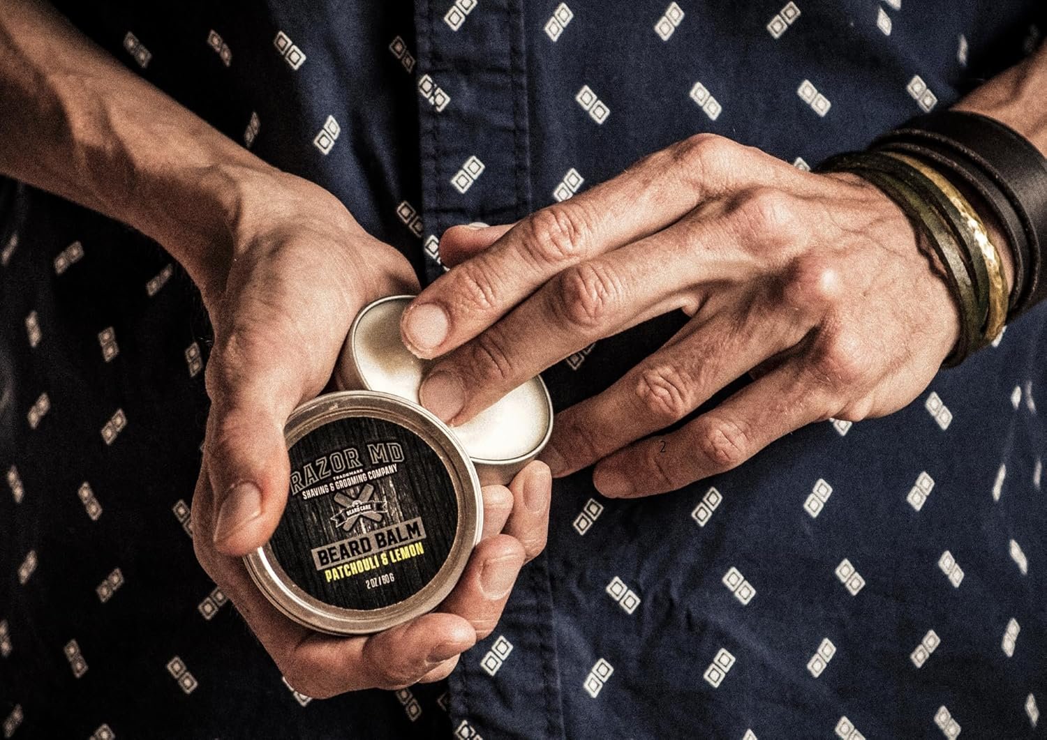 Natural Beard Balm for Men, Non-Greasy Styling Balm to Shape, Tame, Soften Skin, Citrus & Cedar, 2 oz - Image 3