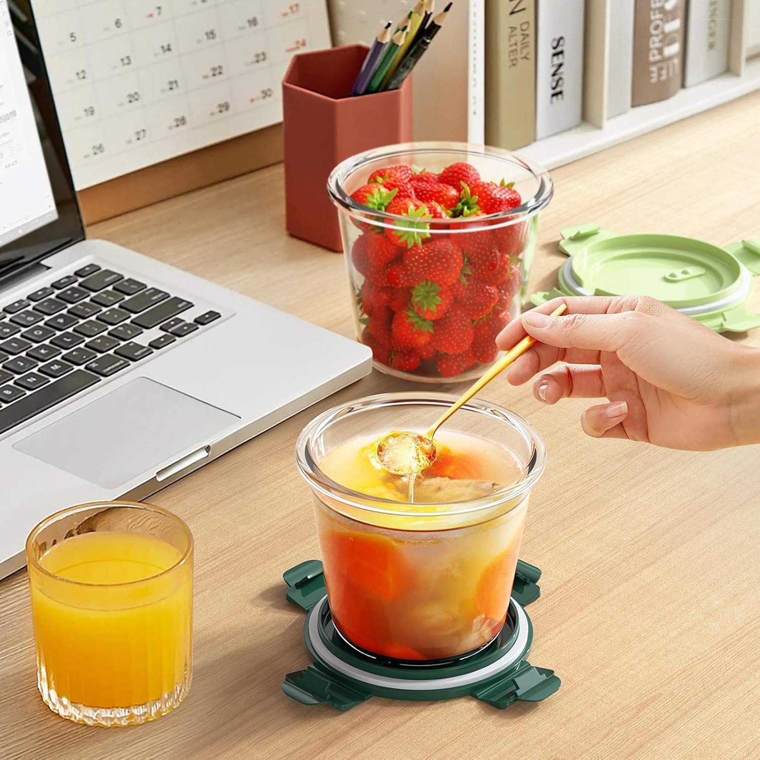 4 Pack Glass Meal Prep Containers with Airtight Lids, Leak-proof Round Storage Containers Set, Reusable Glass Soup Containers Overnight Oats Containers for Leftover, Soup, Fruit - Image 7