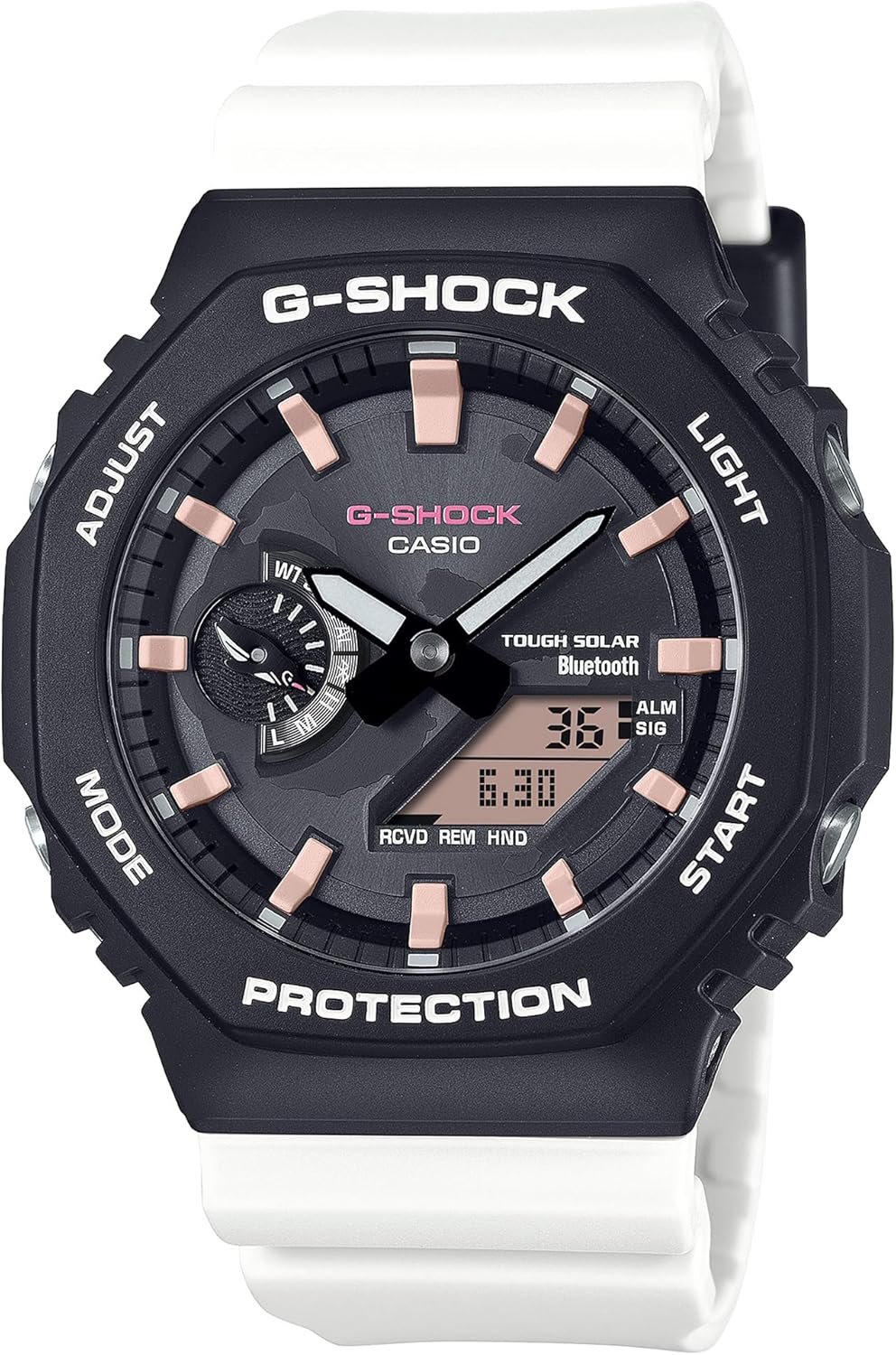 G-Shock Casio Charles Darwin Foundation Analog-Digital Solar Connected White Resin Strap Watch - GAB2100CD1A7 - Image 2