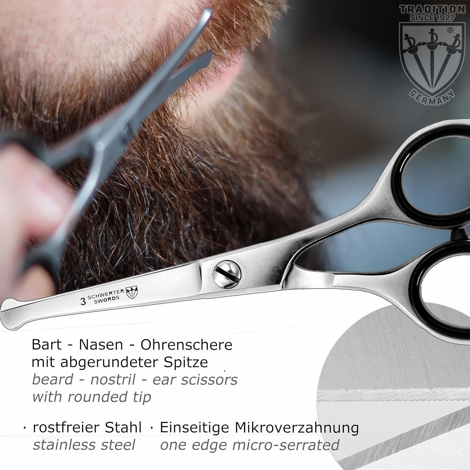 3 Swords Germany – MEN's kit - manicure pedicure beard ear ALL IN ONE - stainless steel tools - Image 5