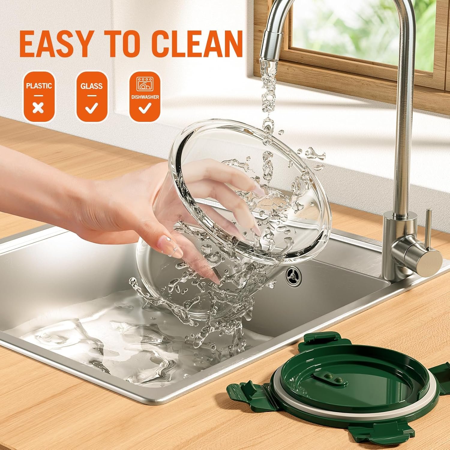 4 Pack Glass Meal Prep Containers with Airtight Lids, Leak-proof Round Storage Containers Set, Reusable Glass Soup Containers Overnight Oats Containers for Leftover, Soup, Fruit - Image 8