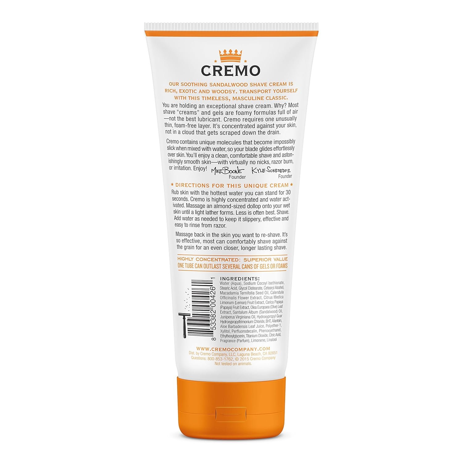 Cremo Barber Grade Sandalwood and Cooling Shave Creams, Ultra-Slick Shaving Cream for Men, Fights Nicks, Cuts and Razor Burn, 2 x 6 Fl Oz - Image 4